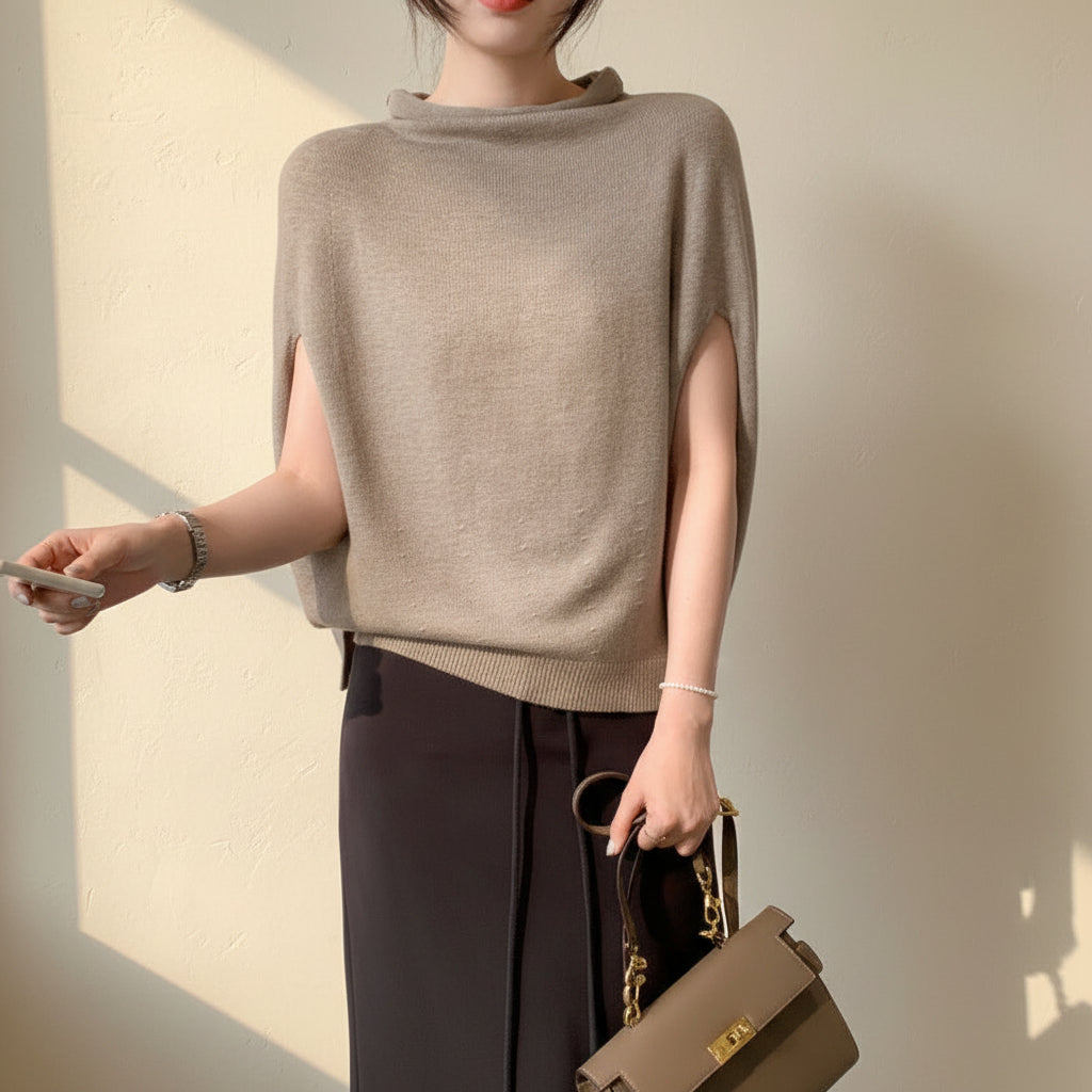 ELNOVÉ Batwing Shawl Knit Cape