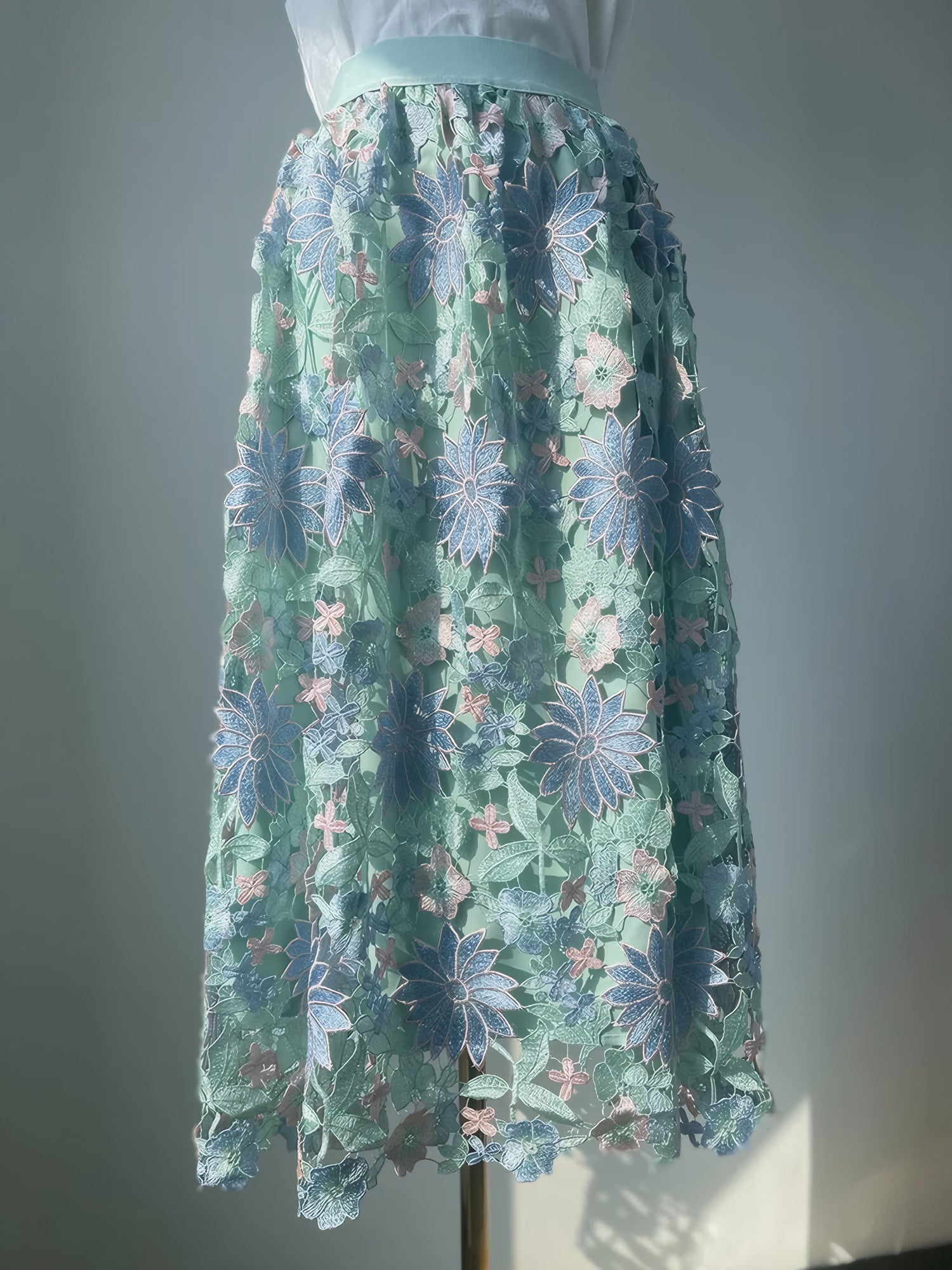 ELNOVÉ Séverine Openwork Skirt