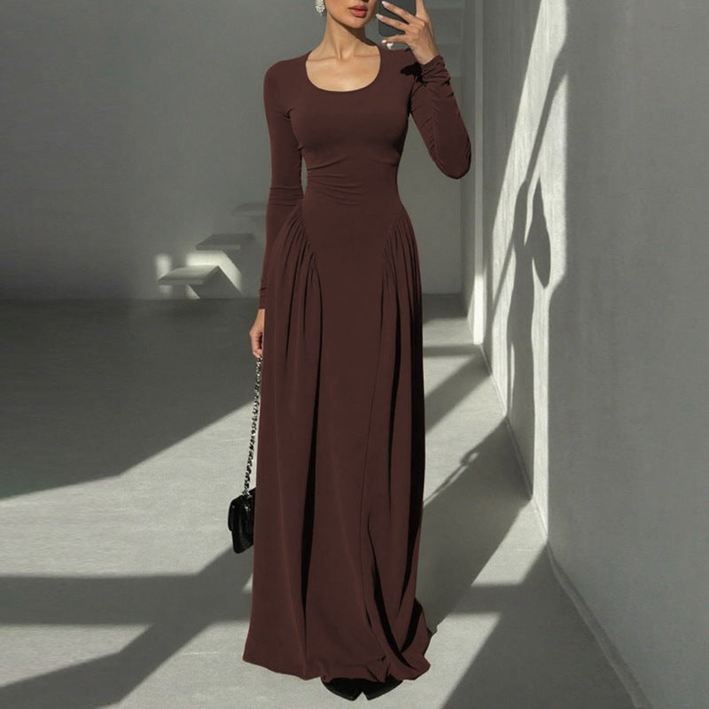 ELNOVÉ Marine U-Neck Dress