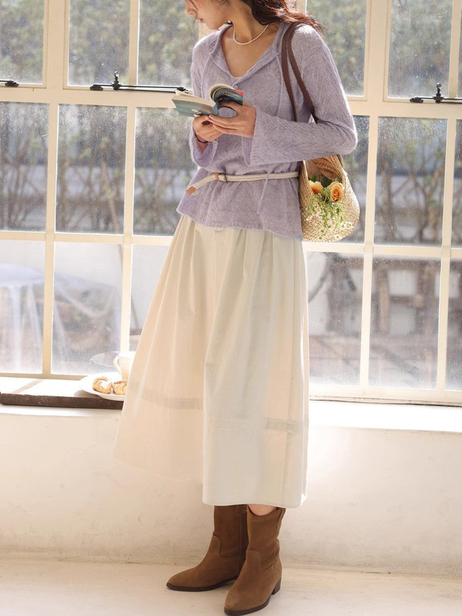 ELNOVÉ Patricia Tencel-Blend Knit Top