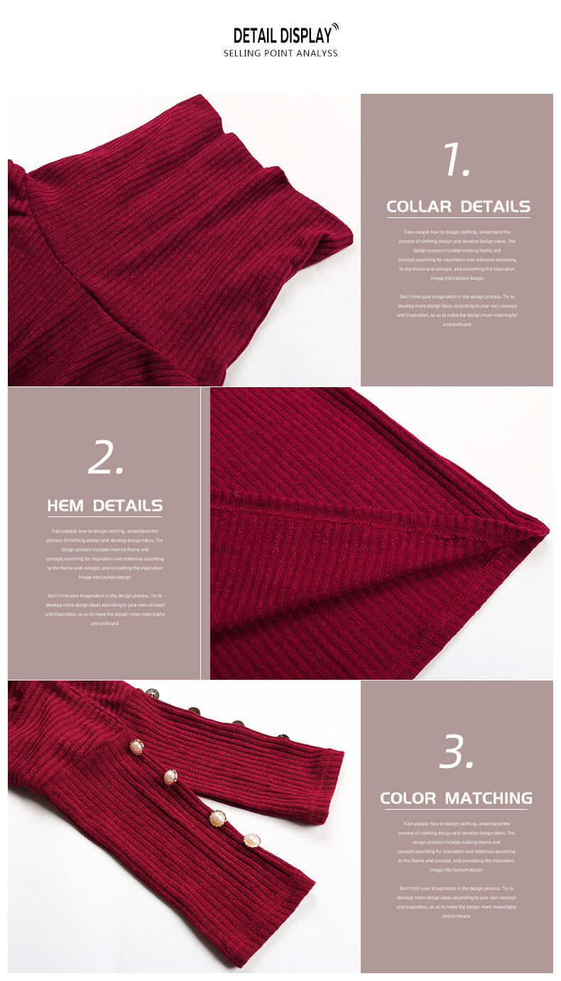 Madeleine Turtleneck Knit Midi Dress