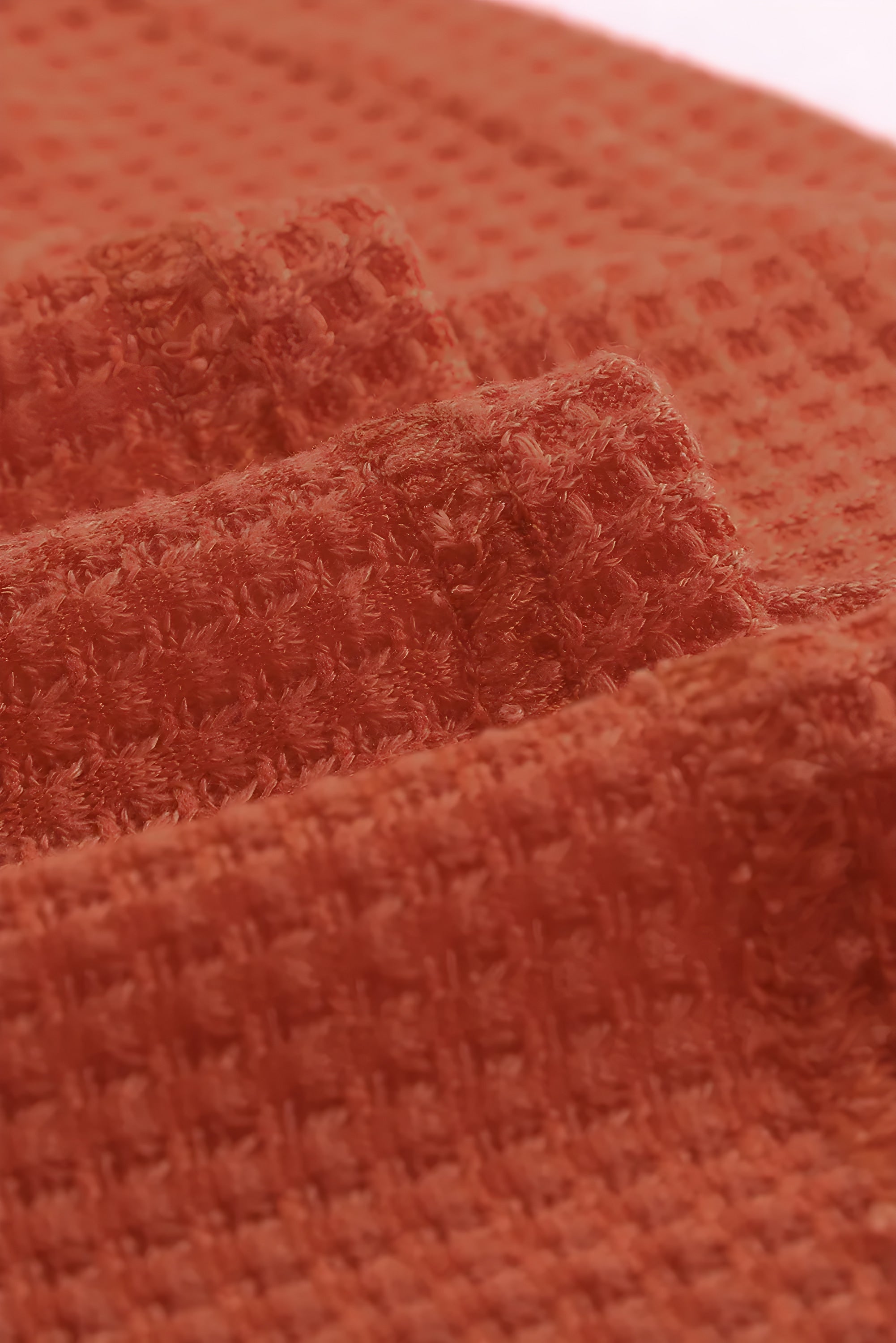 orange thermal knit top