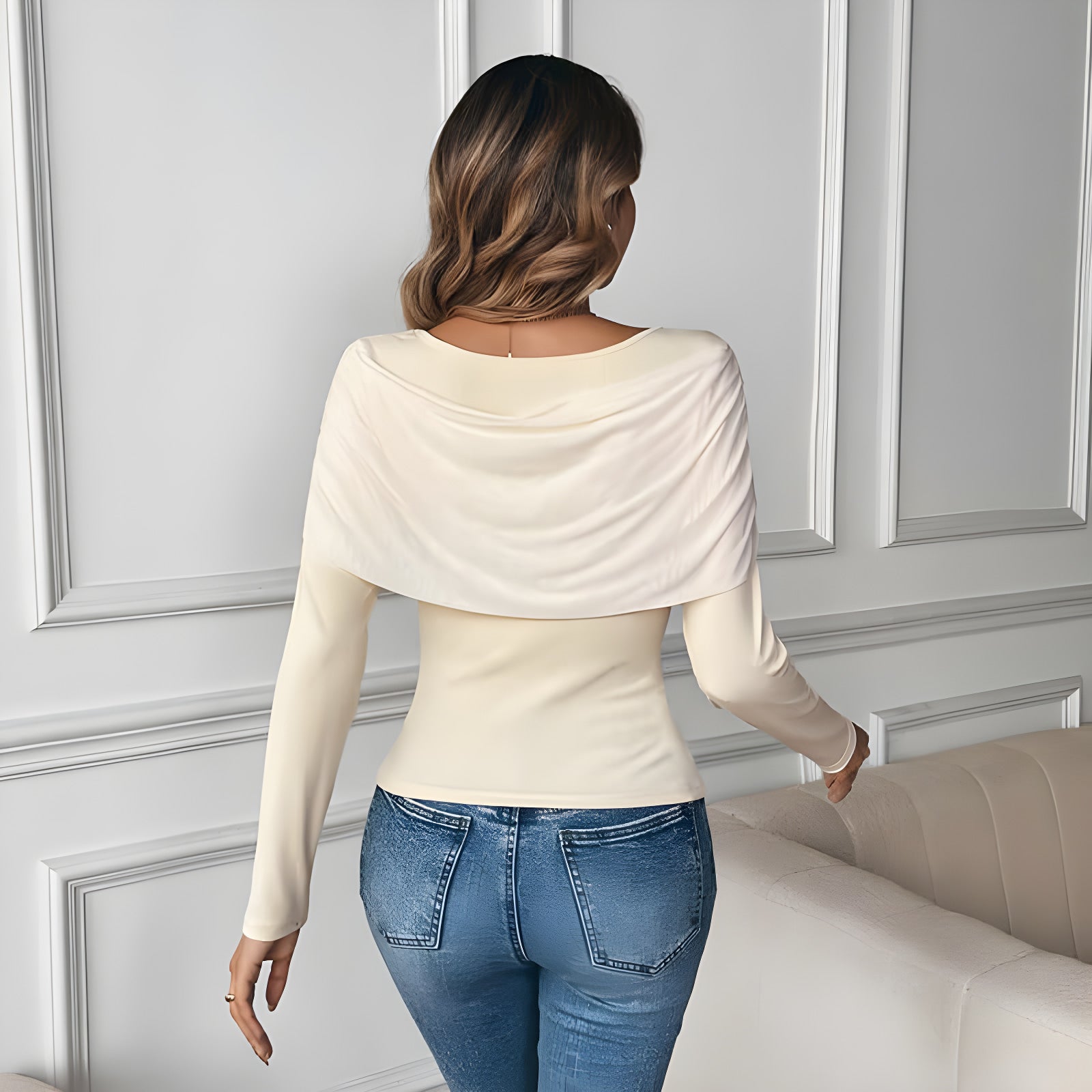 Vivienne Bow-Detail Off-Shoulder Knit Top