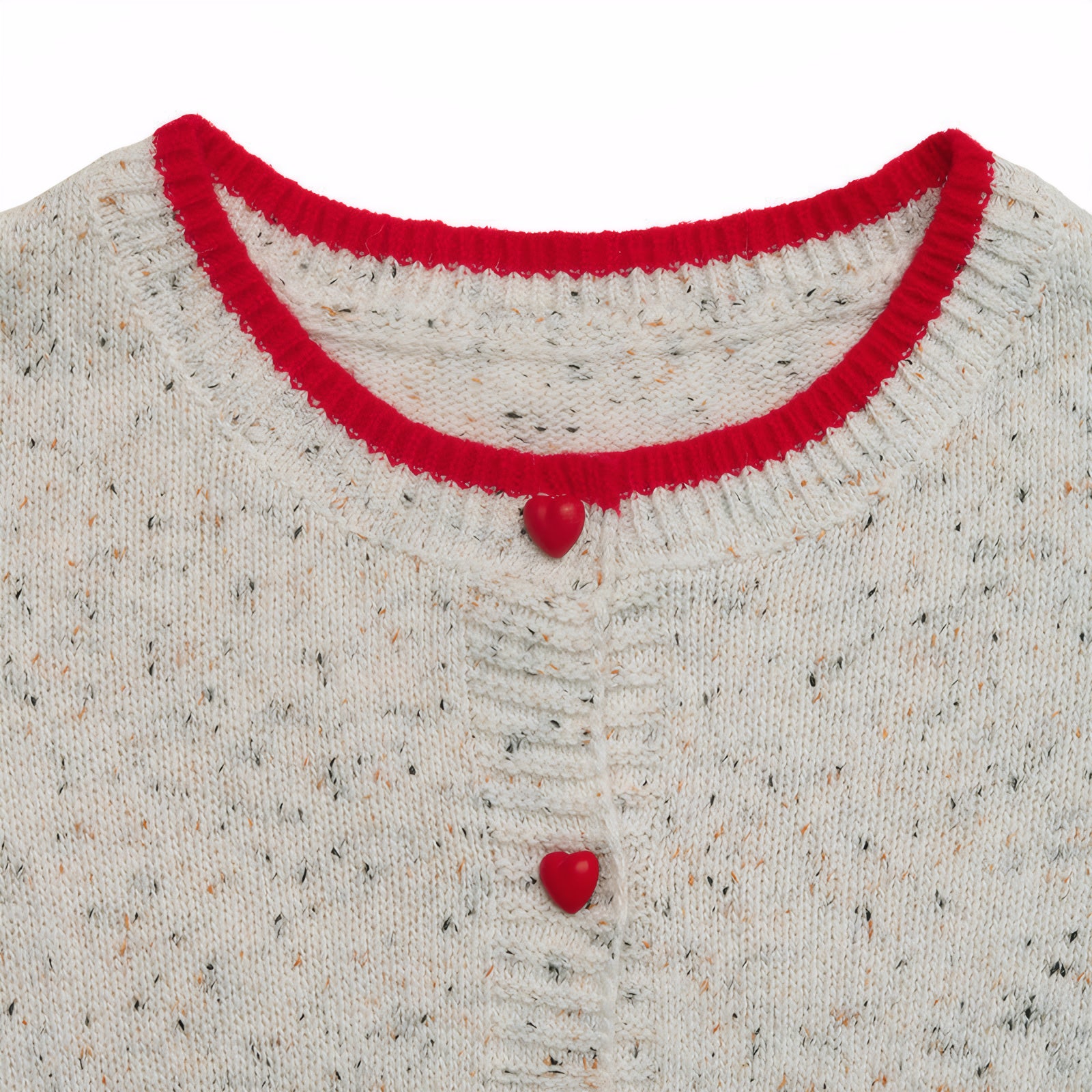 color-block knit cardigan