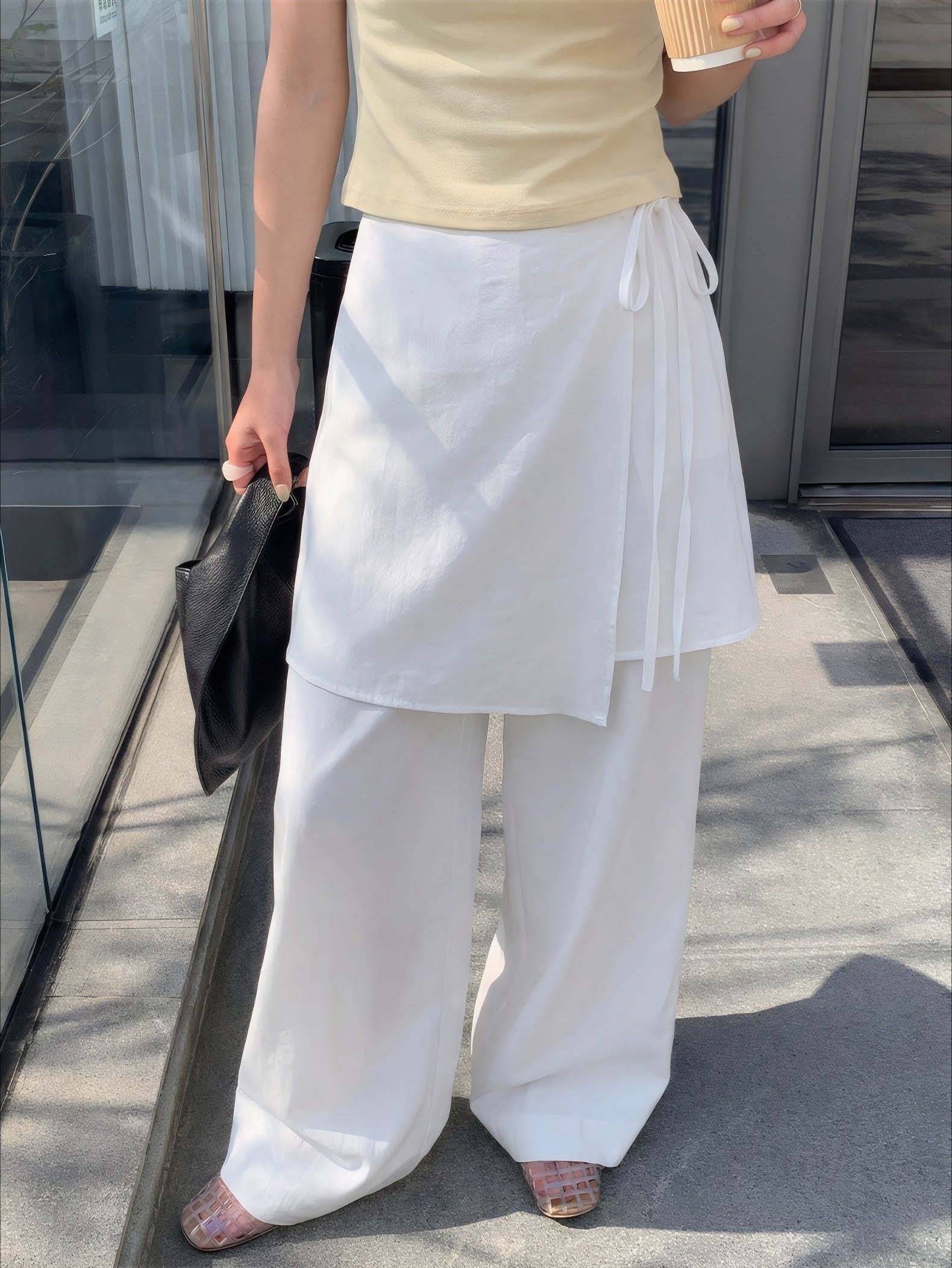 ELNOVÉ Albane Convertible Wide-Leg Skirt