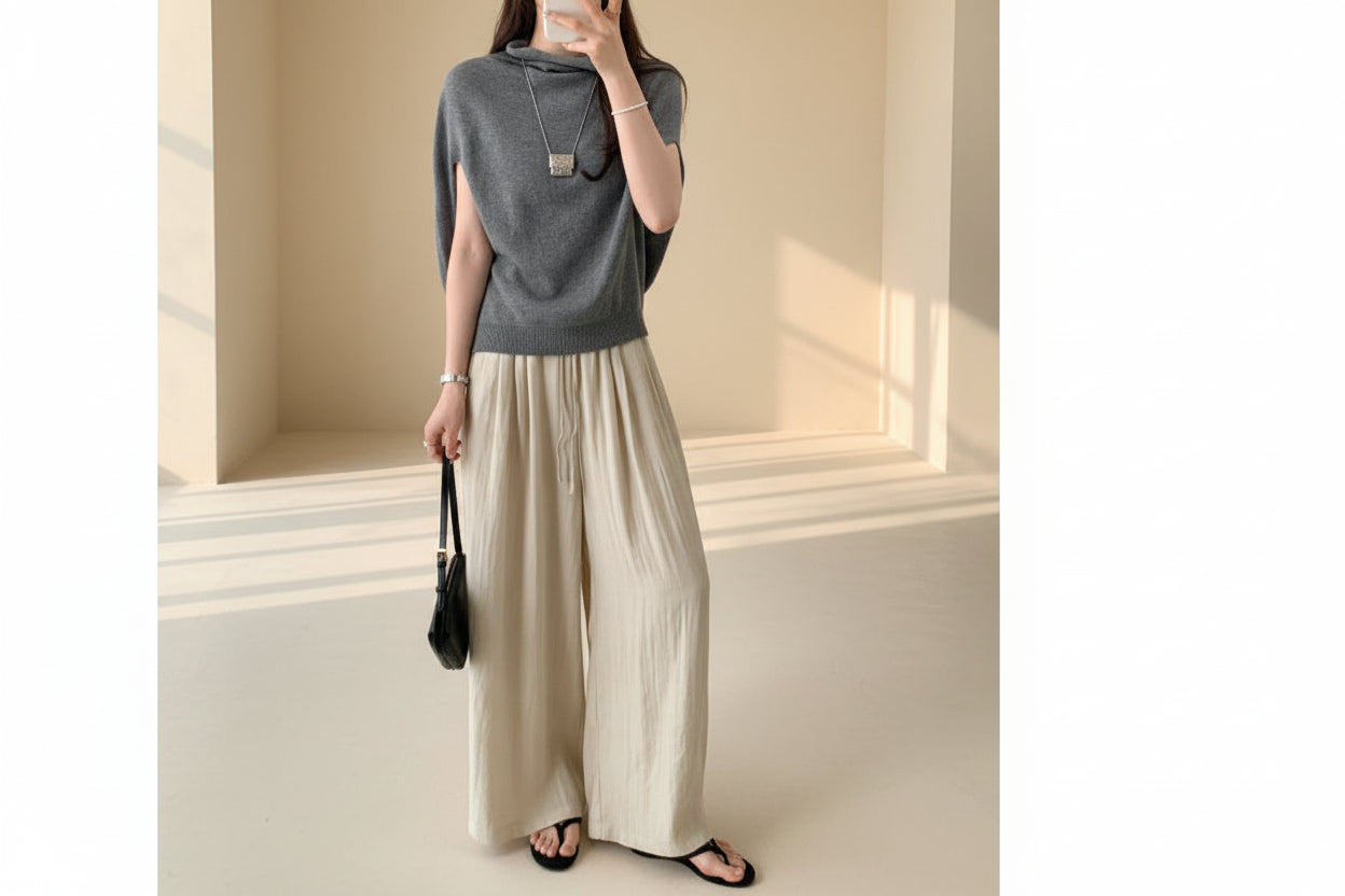 ELNOVÉ Batwing Shawl Knit Cape