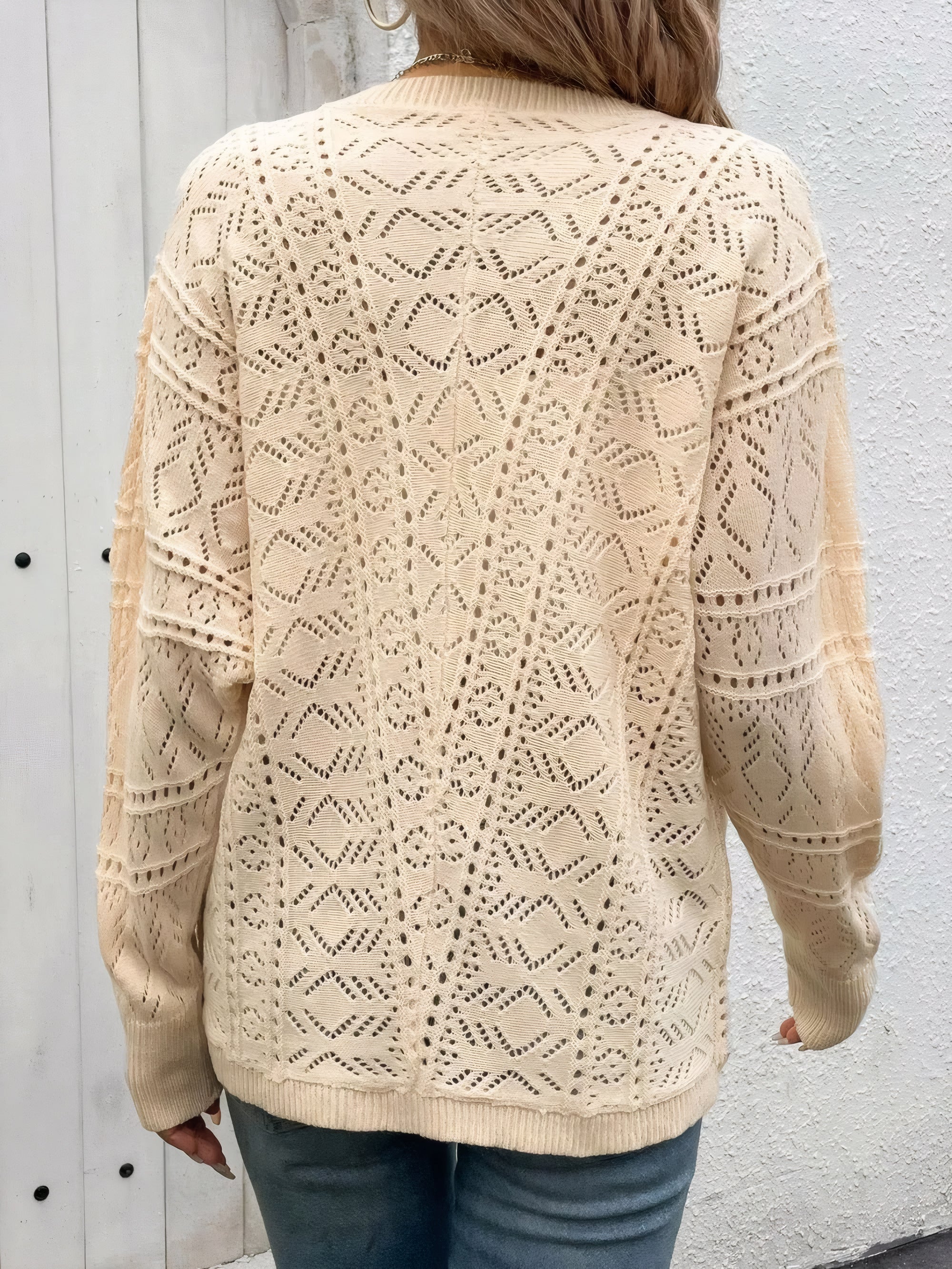 ELNOVÉ Isabelle Hohlstrick-Kurzstrickjacke