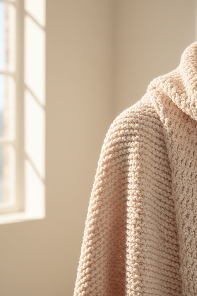 Red Popcorn Knit Open Front Cardigan — Detail View 24