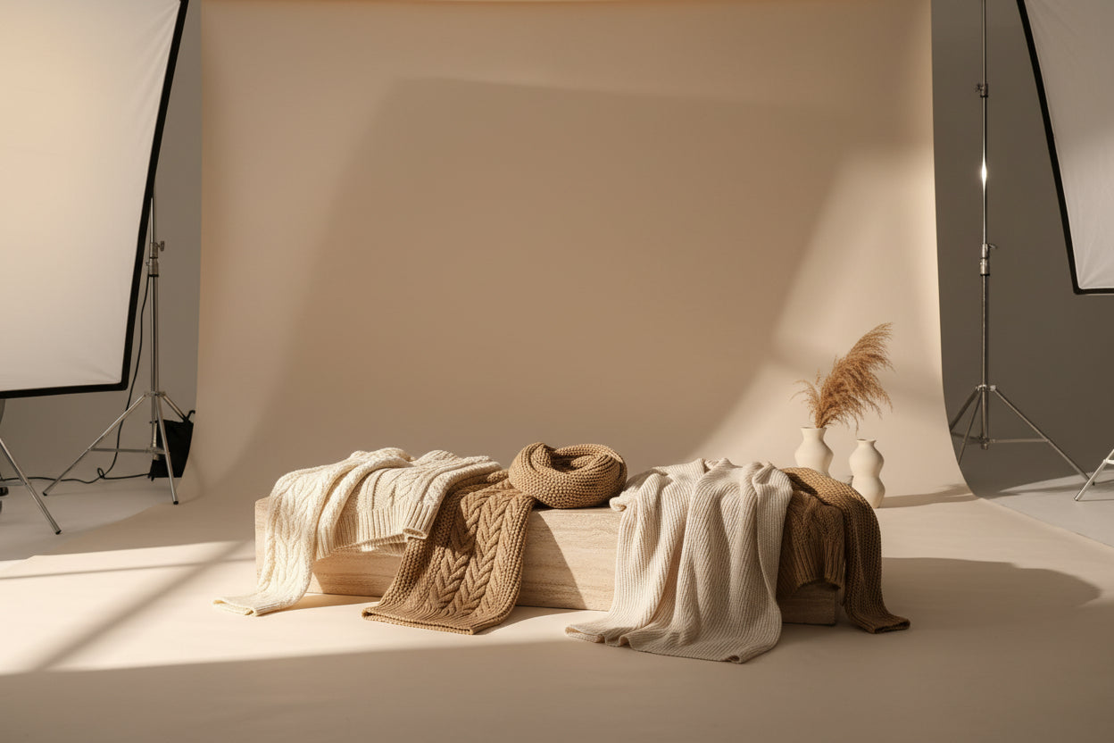 Apricot Cable Knit Drop Sleeve Cardigan — Detail View 9