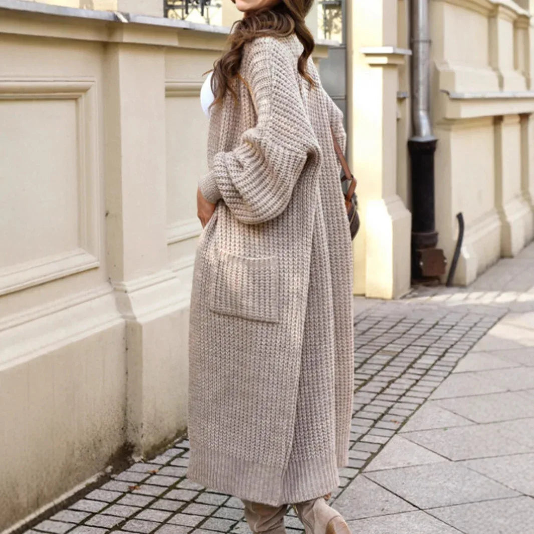 ELNOVÉ Lucie Cardigan Long Côtelé