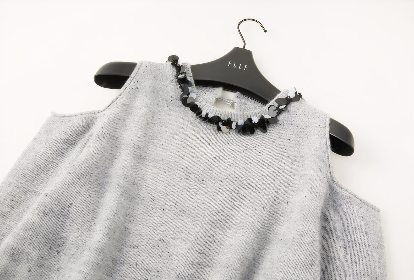 ELNOVÉ Aline Off-Shoulder Bouclé Sweater