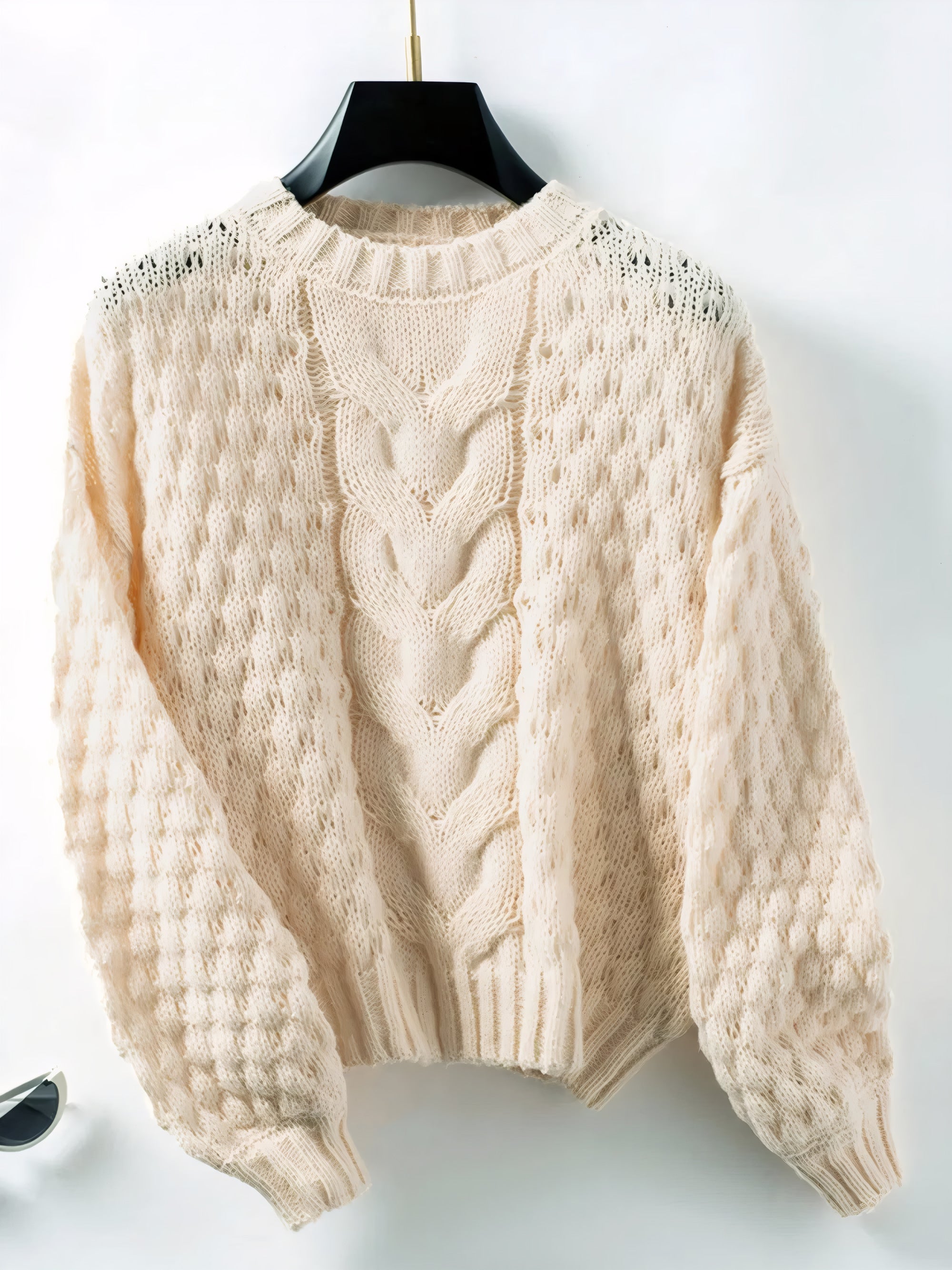 Sophie Cable-Knit Crewneck Sweater