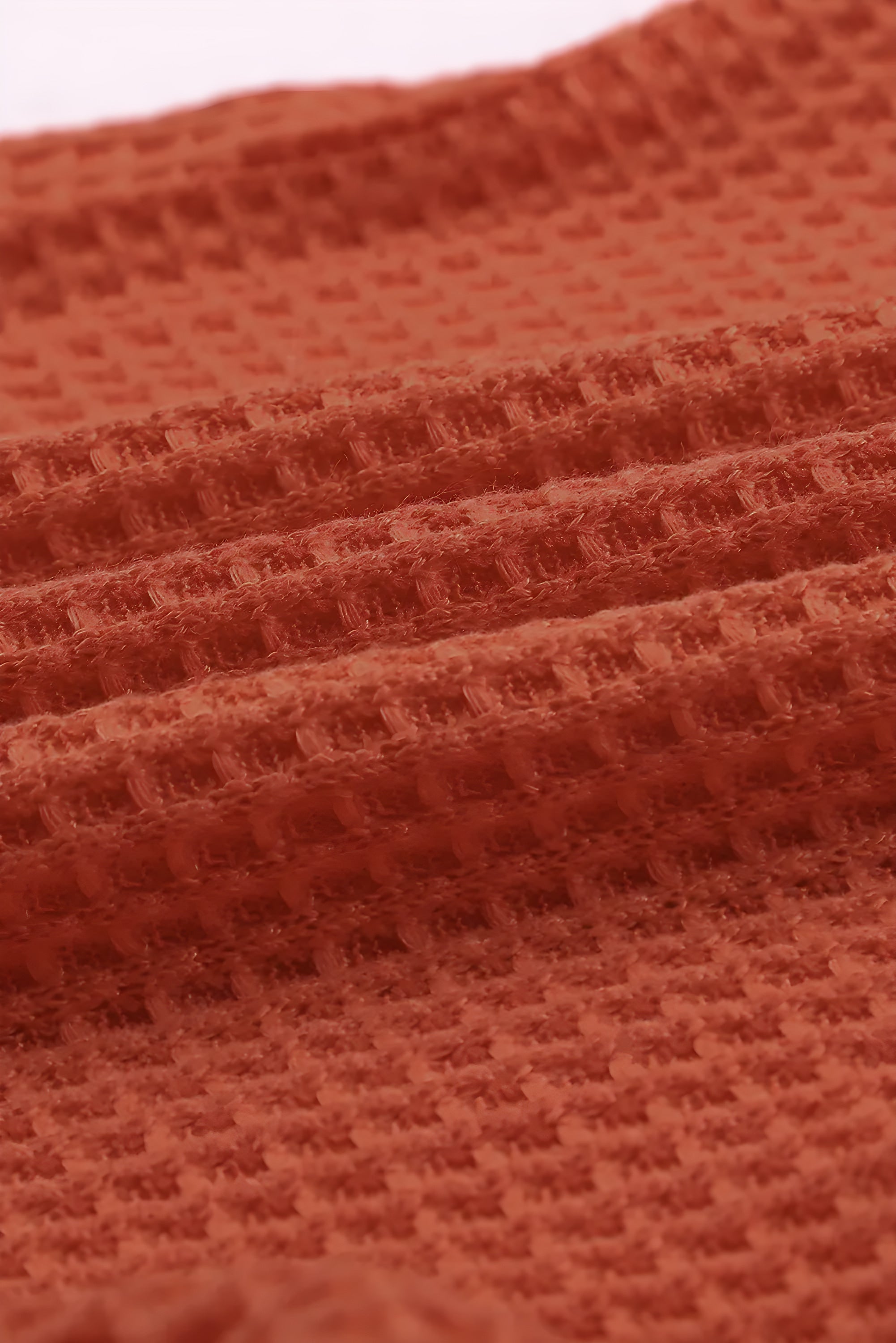 orange thermal knit top
