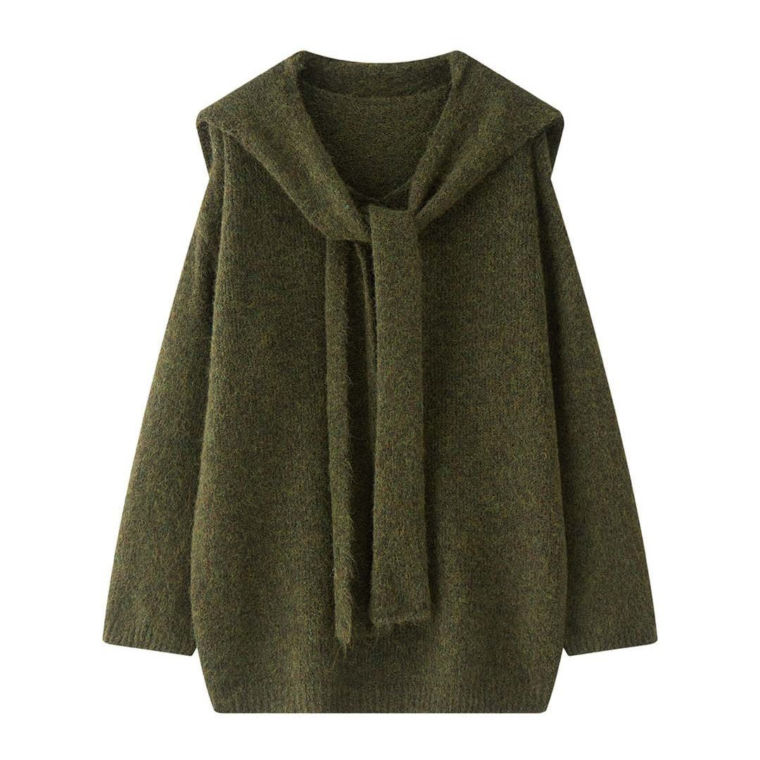 ELNOVÉ Andréa Color-Block V-Neck Sweater