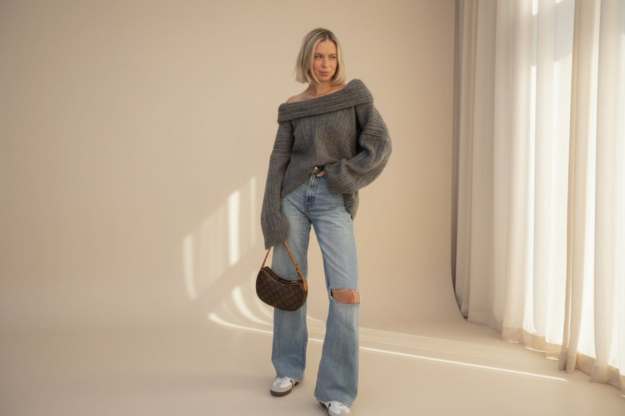 Coralie Off-Shoulder Sweater