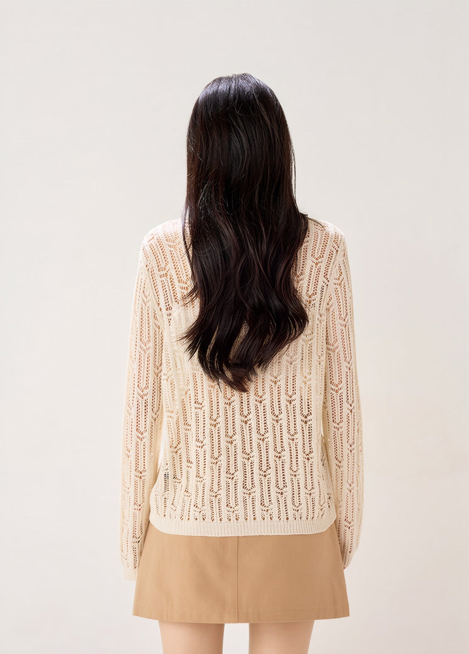 Solène Openwork Knit Pullover