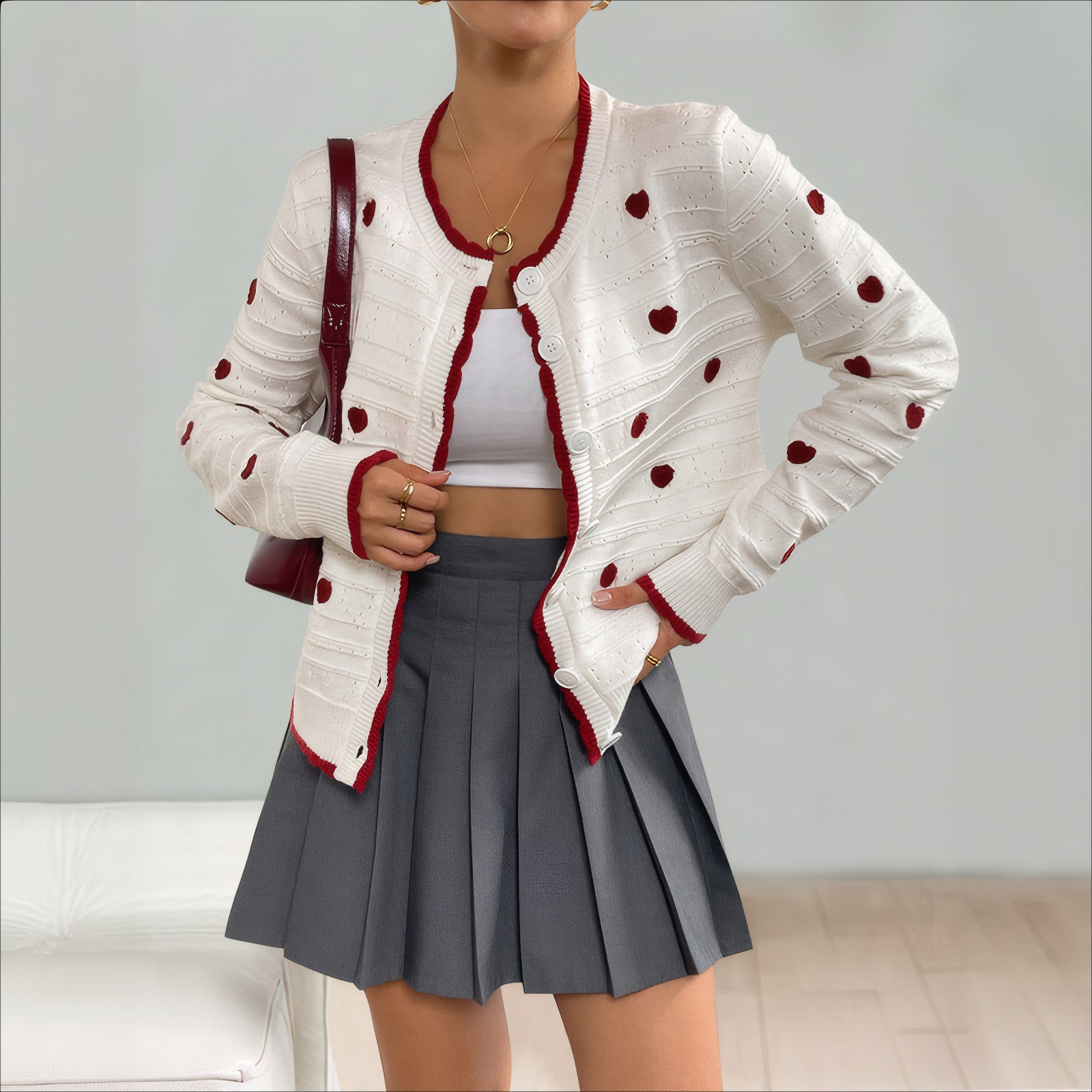 ELNOVÉ Sabine Cardigan Jacquard