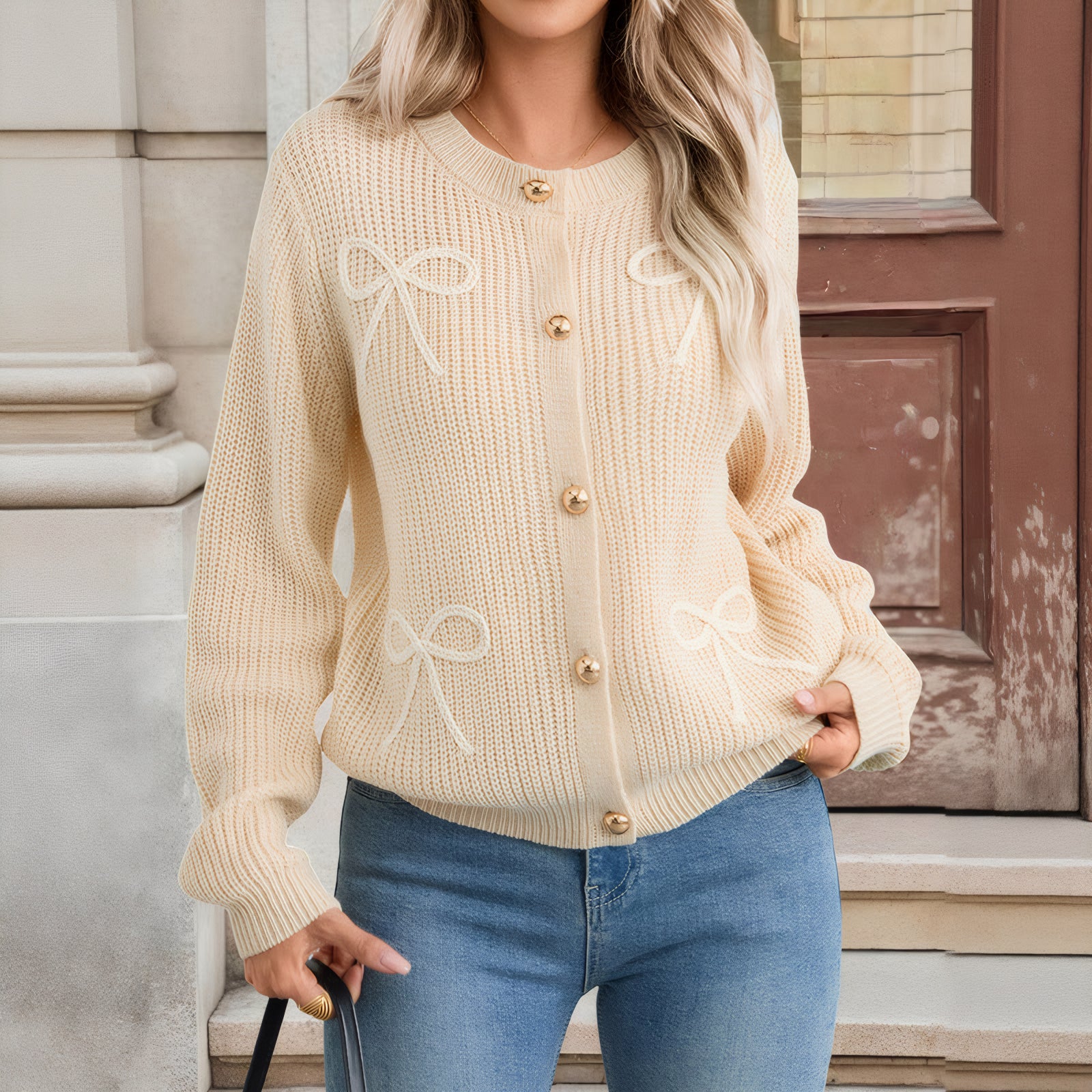 Cardigan in maglia chiffon