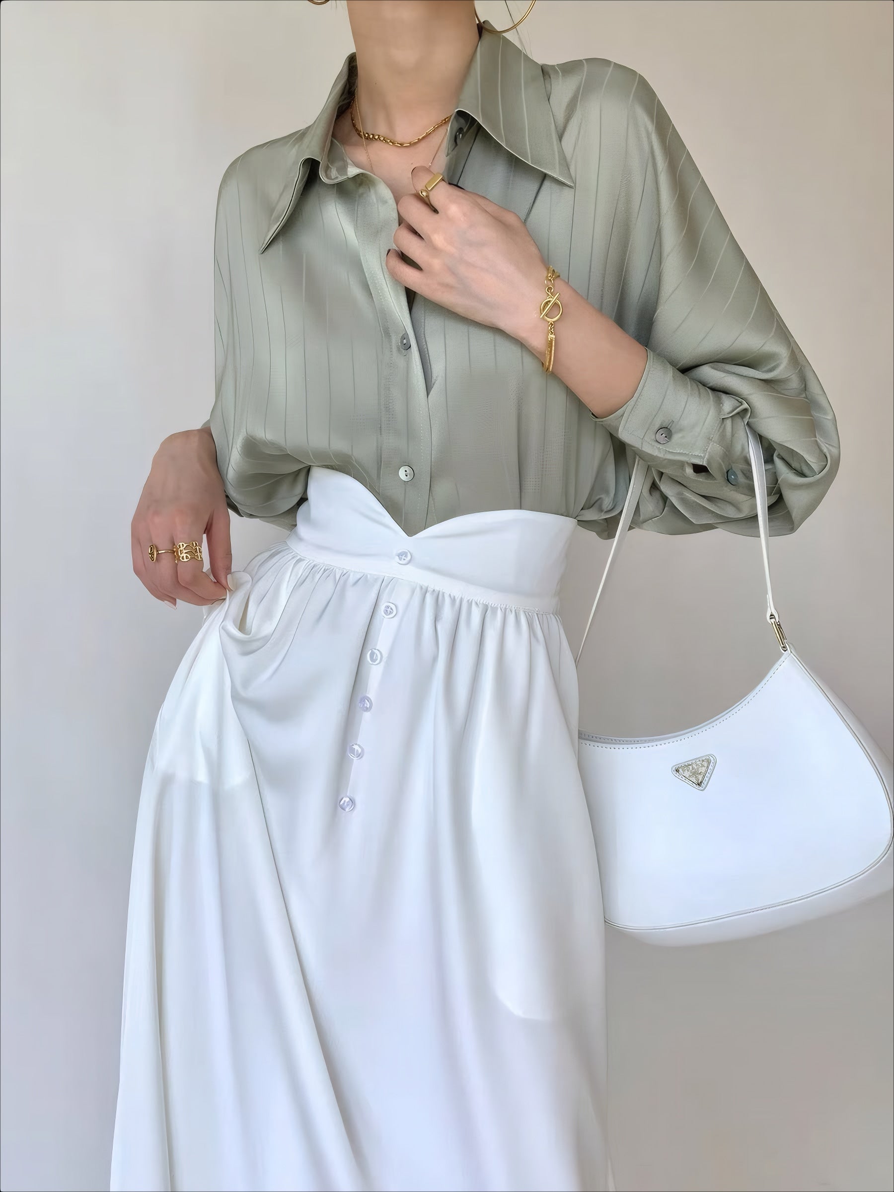 ELNOVÉ Maud Striped Shirt