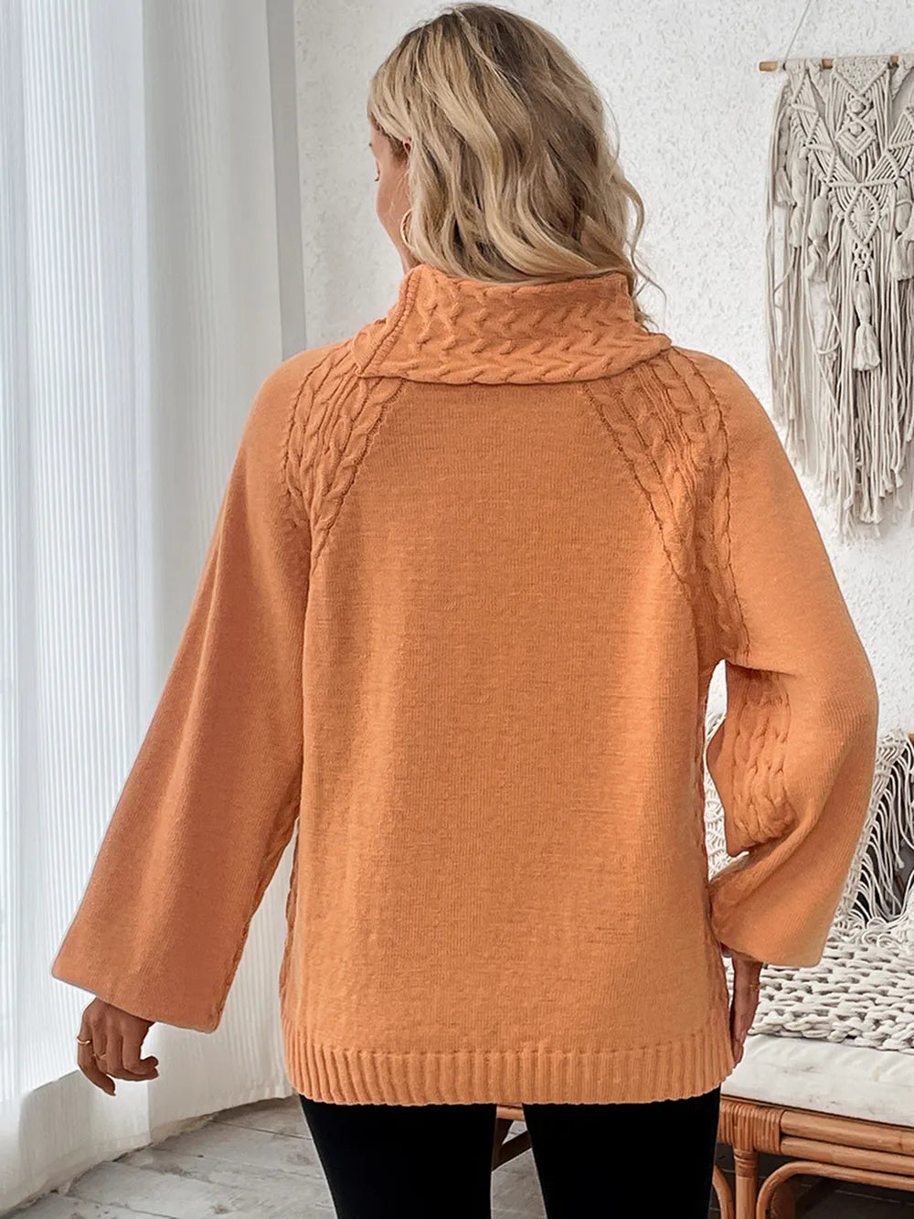 maglione intrecciato dolcevita