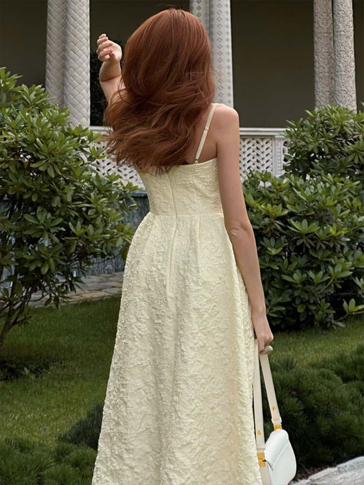 Céleste One-Shoulder Midi Dress#Color_Apricot