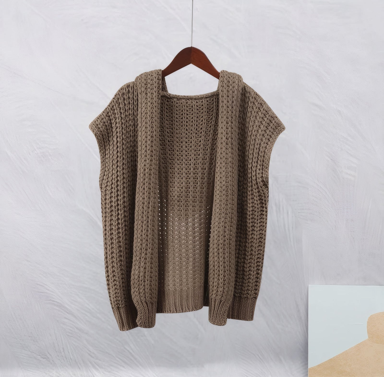 hooded knit vest