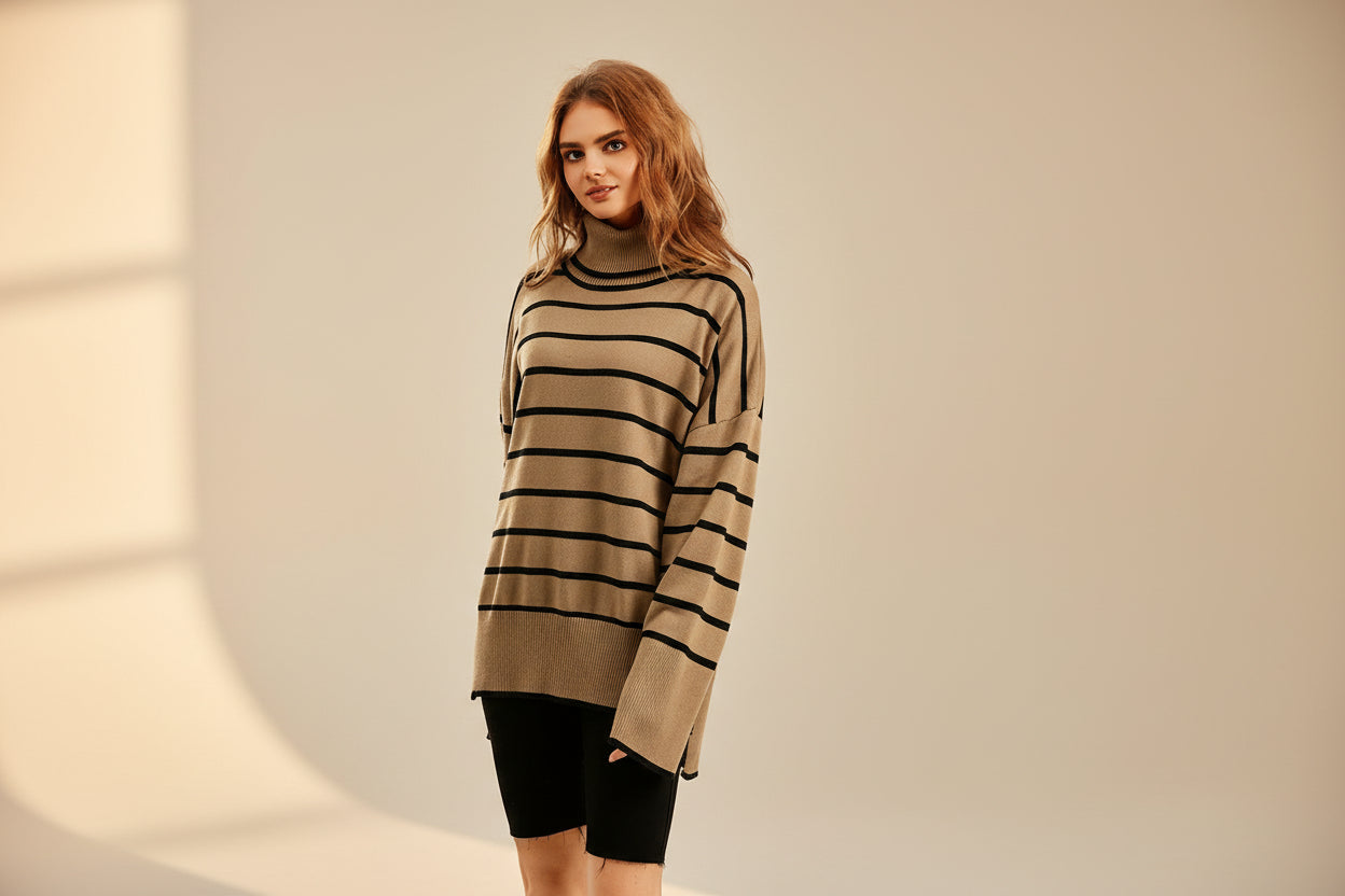 Striped Knit Pullover