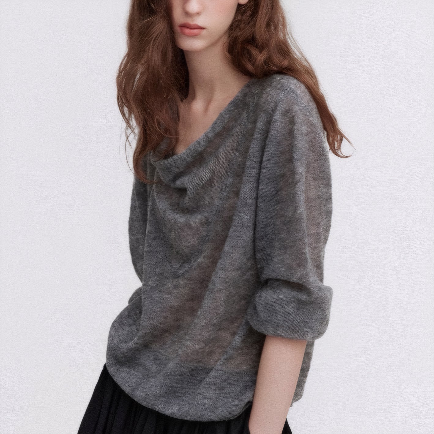 ELNOVÉ Mélanie Deep U-Neck Merino Sweater