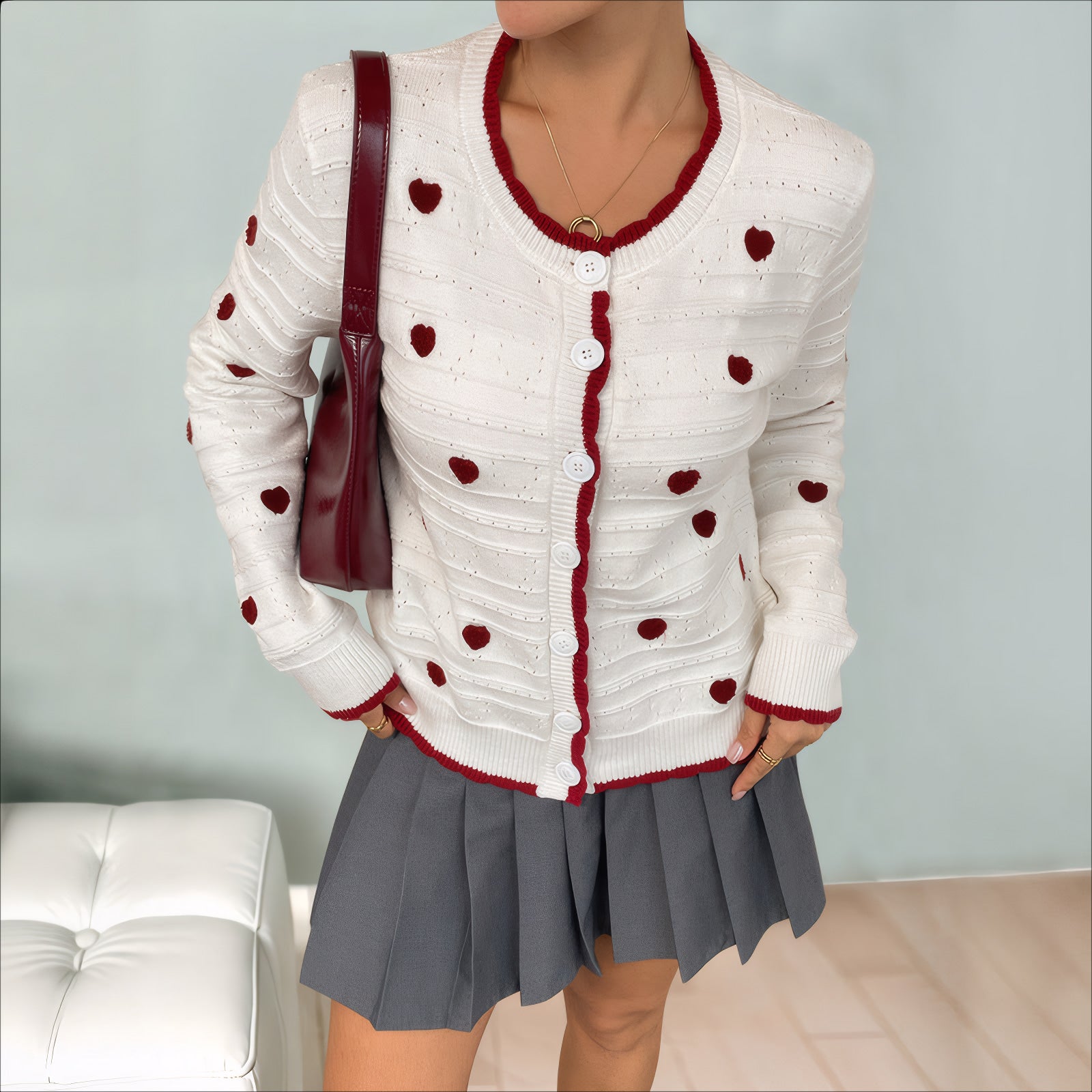 ELNOVÉ Sabine Cardigan Jacquard