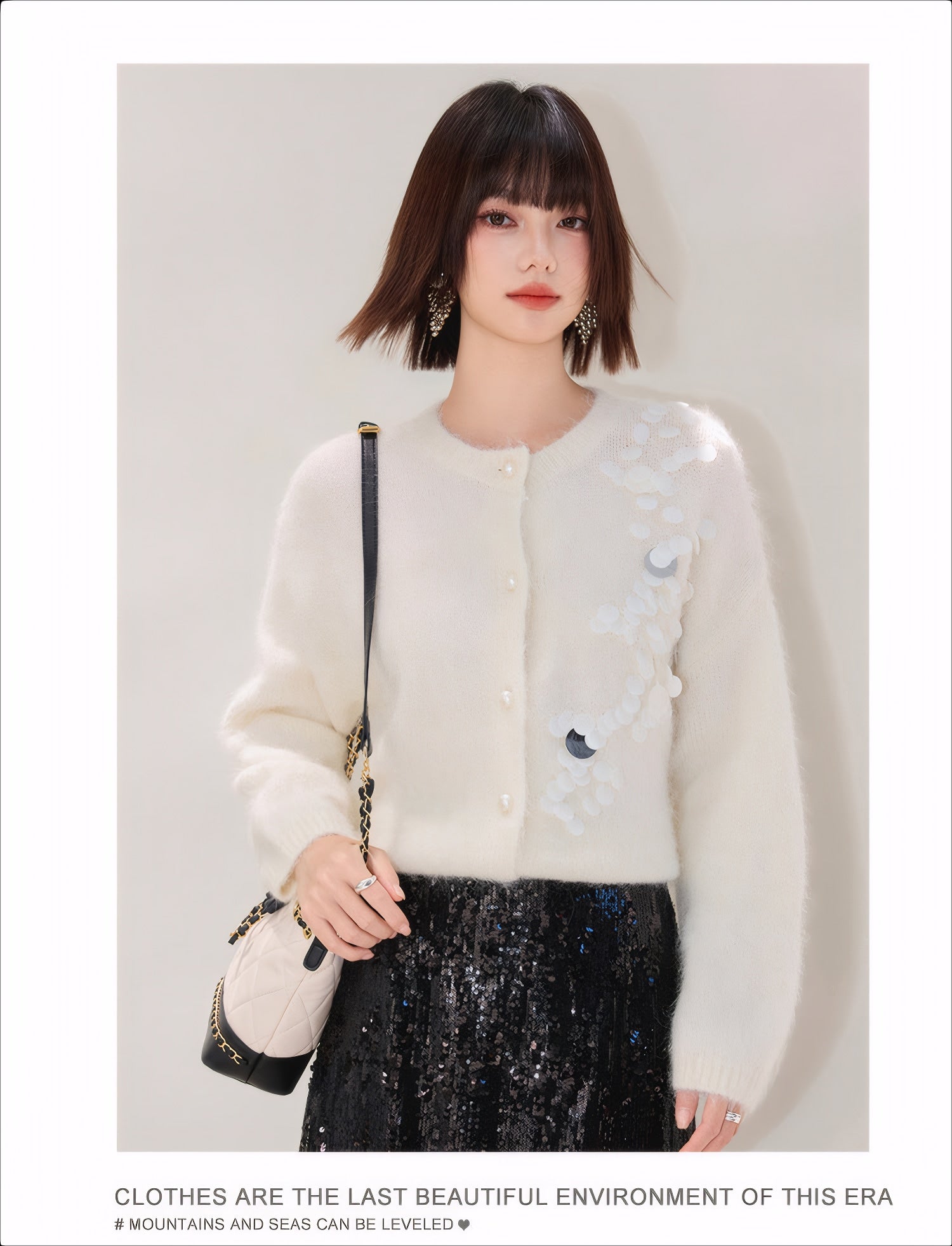 ELNOVÉ Iris Blüten-Strickjacke