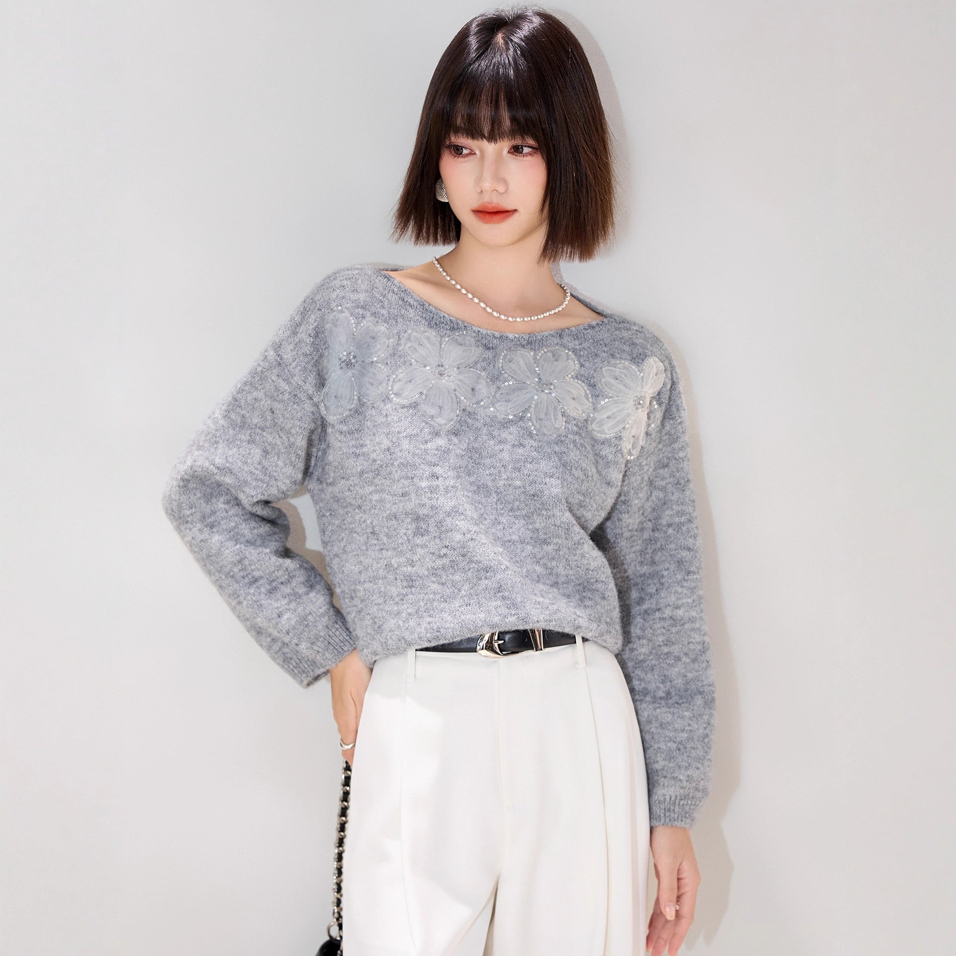ELNOVÉ Léa Blumenmuster Pullover