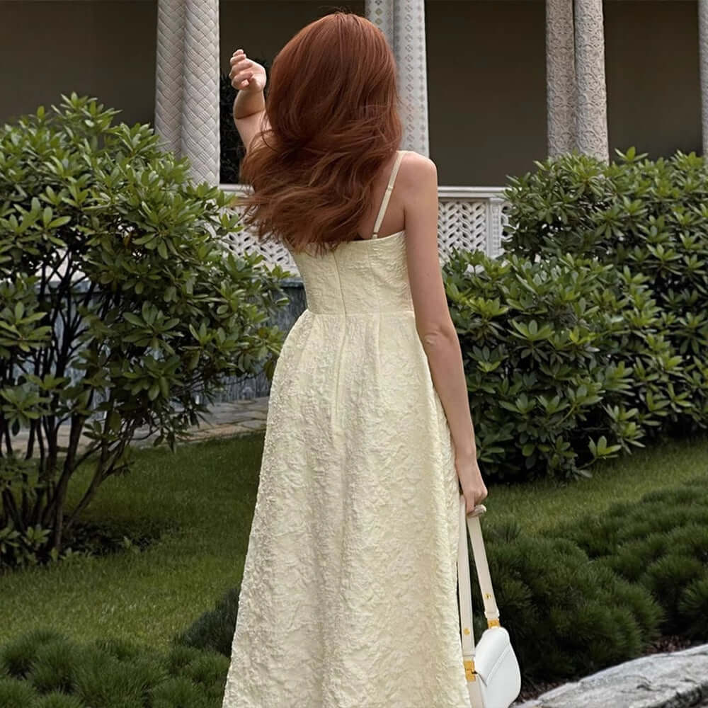 Céleste One-Shoulder Midi Dress#Color_Apricot