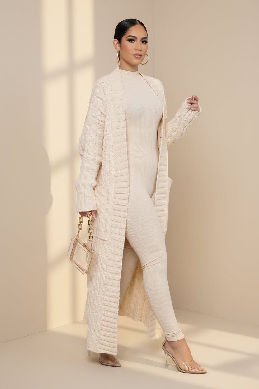 ELNOVÉ Long Knit Cardigan