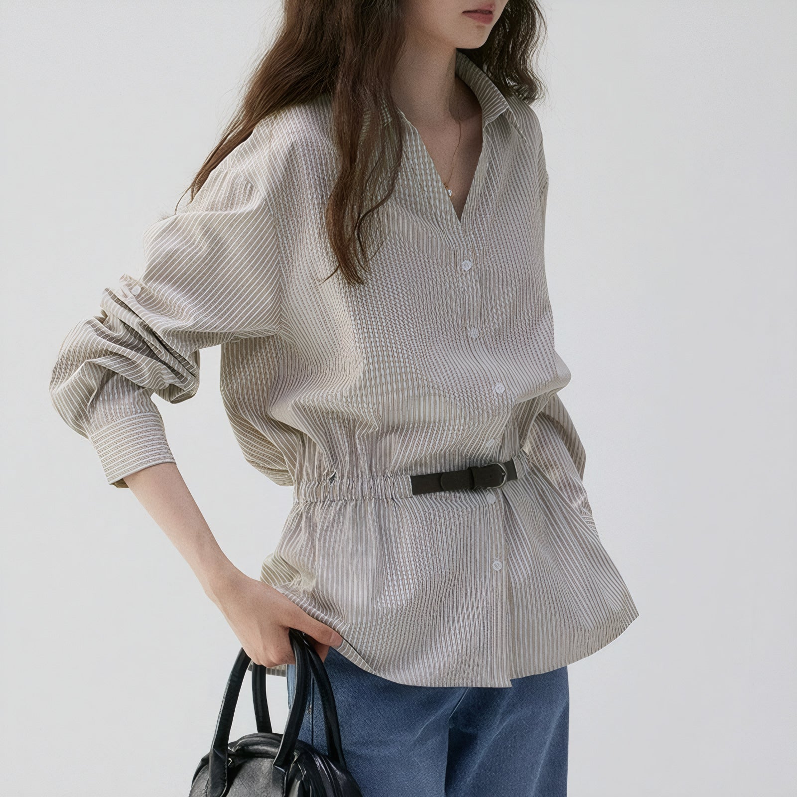 ELNOVÉ Pascale Striped Shirt