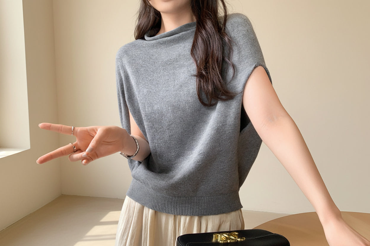 ELNOVÉ Batwing Shawl Knit Cape