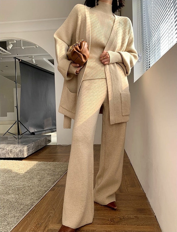 ELNOVÉ Aline Cashmere-Stitch Knit Set