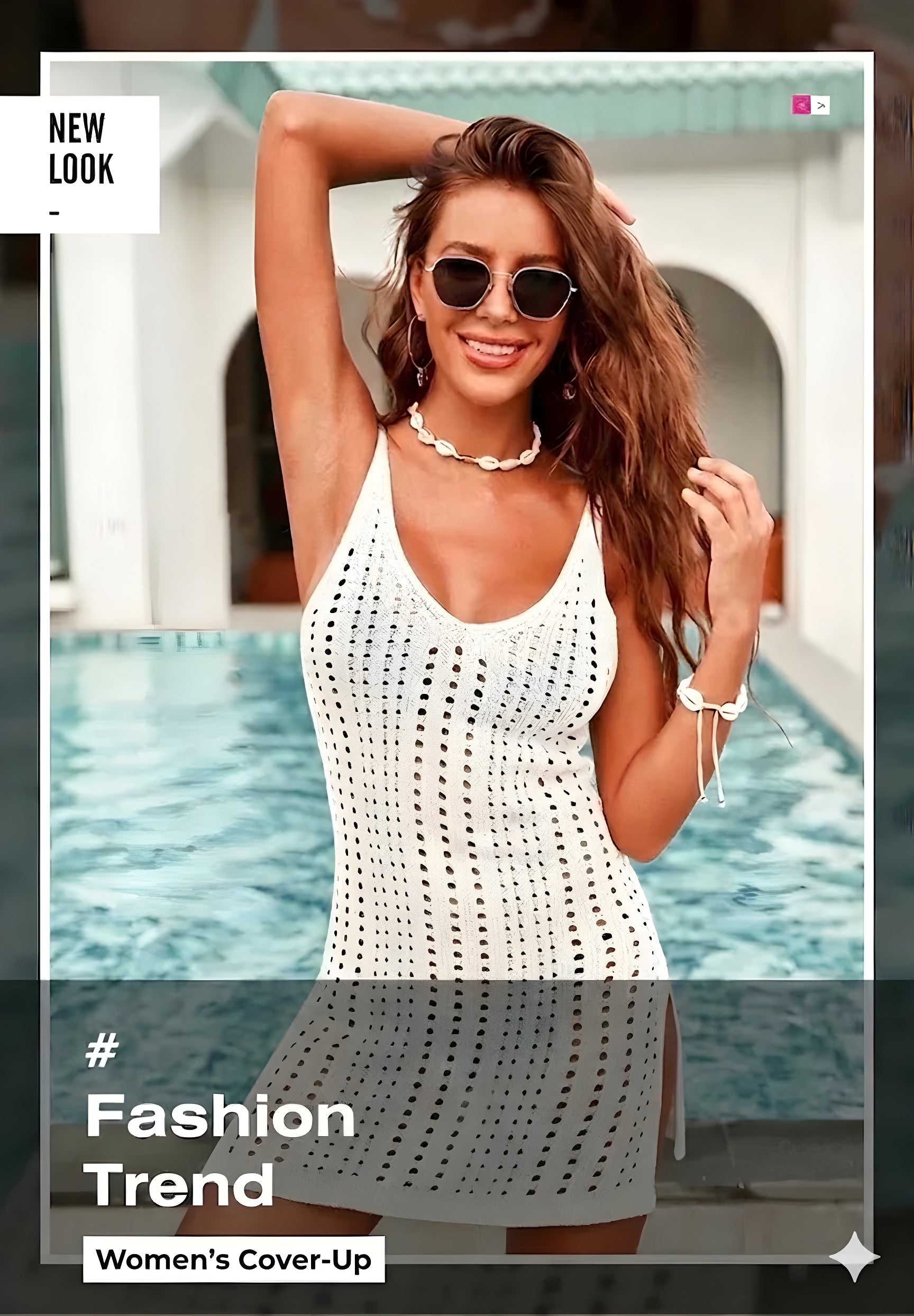 durchbrochenes Strandkleid