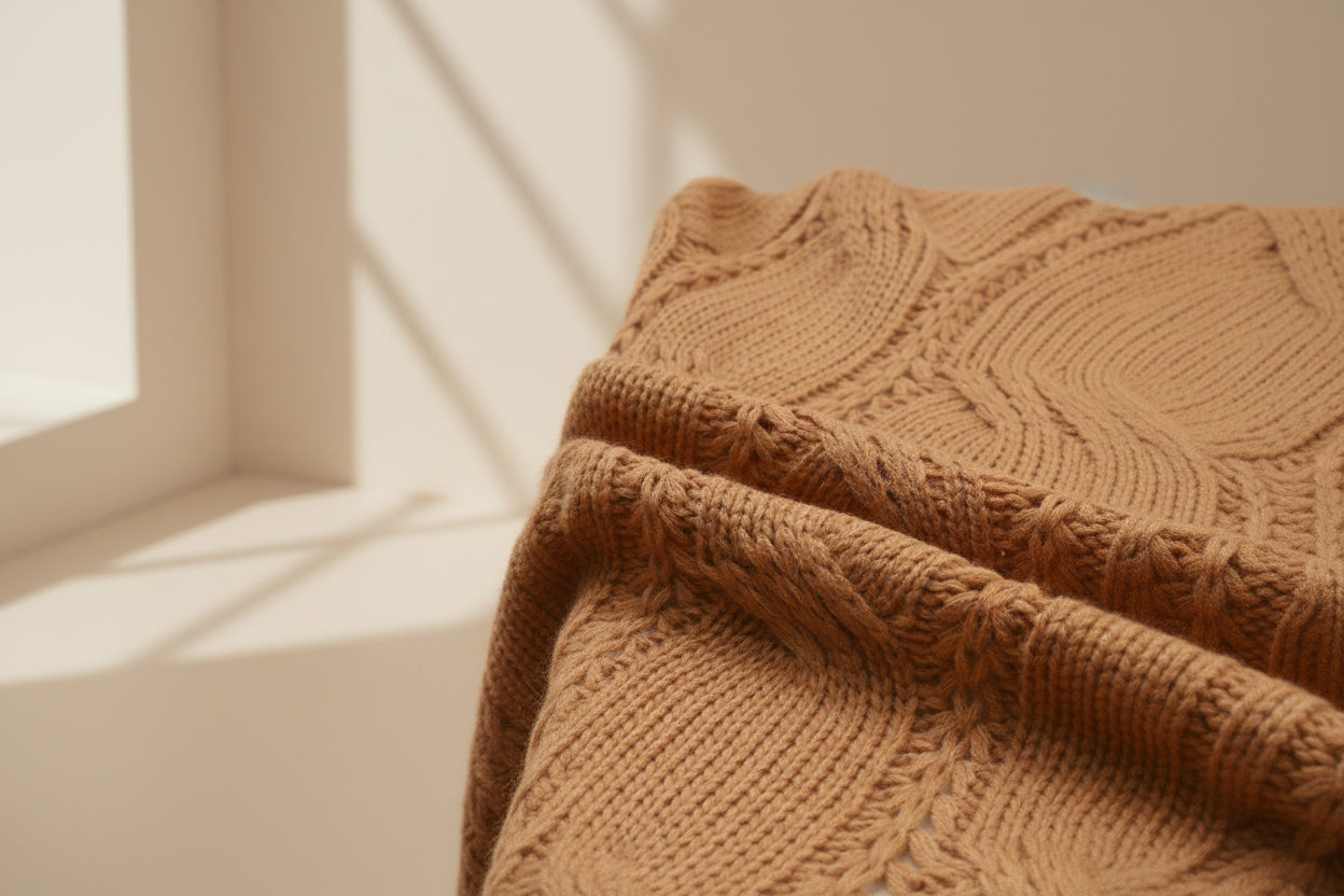 Ribbed Trim Eyelet Cable Knit Cardigan — View 51