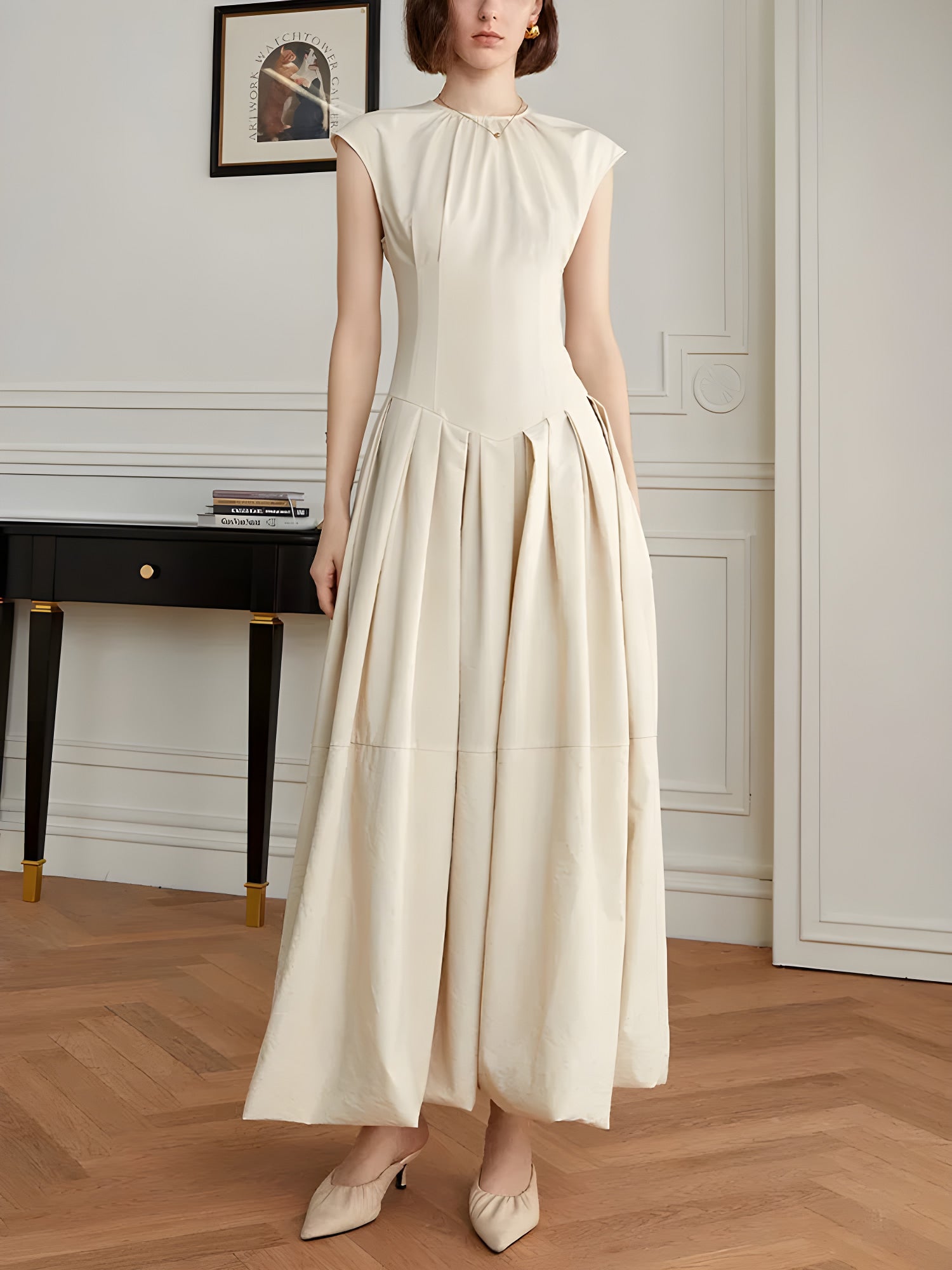 Mathilde Robe Midi Plissée