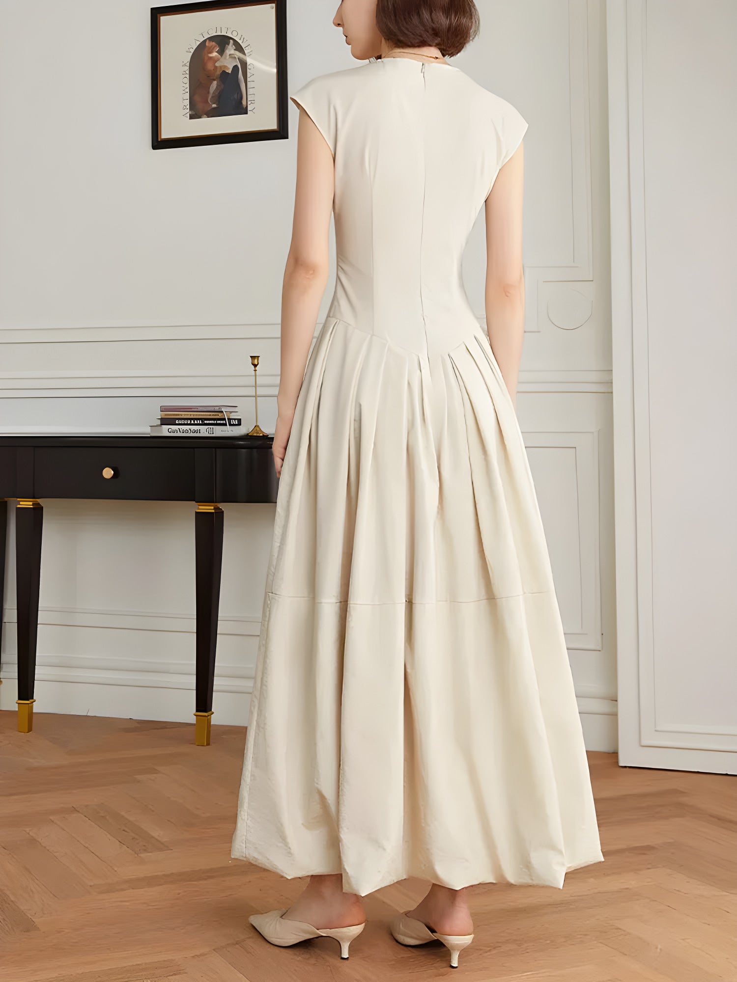 Robe midi plissée Mathilde