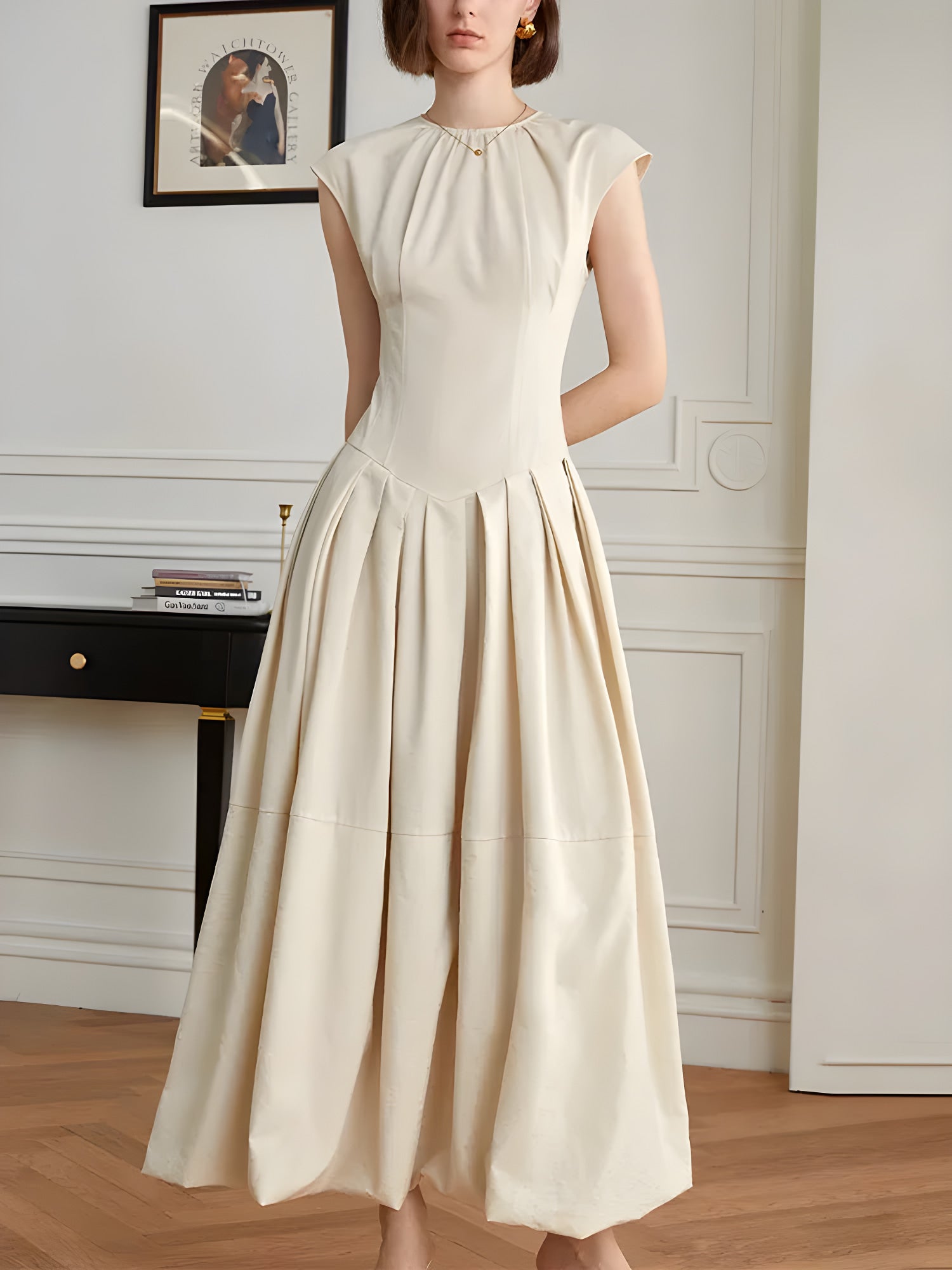 Robe midi plissée Mathilde