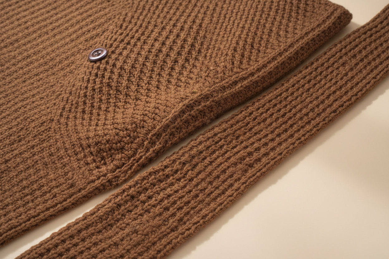 Buttoned Wrap Turtleneck Sweater