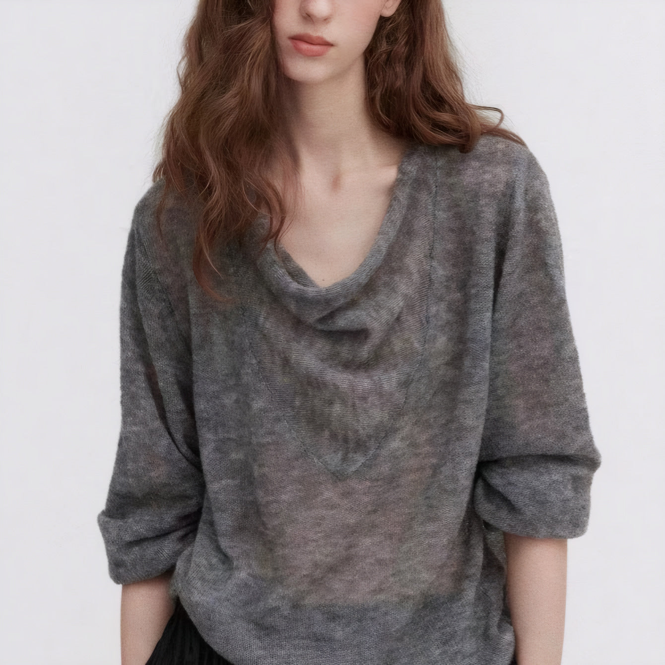 ELNOVÉ Mélanie Deep U-Neck Merino Sweater
