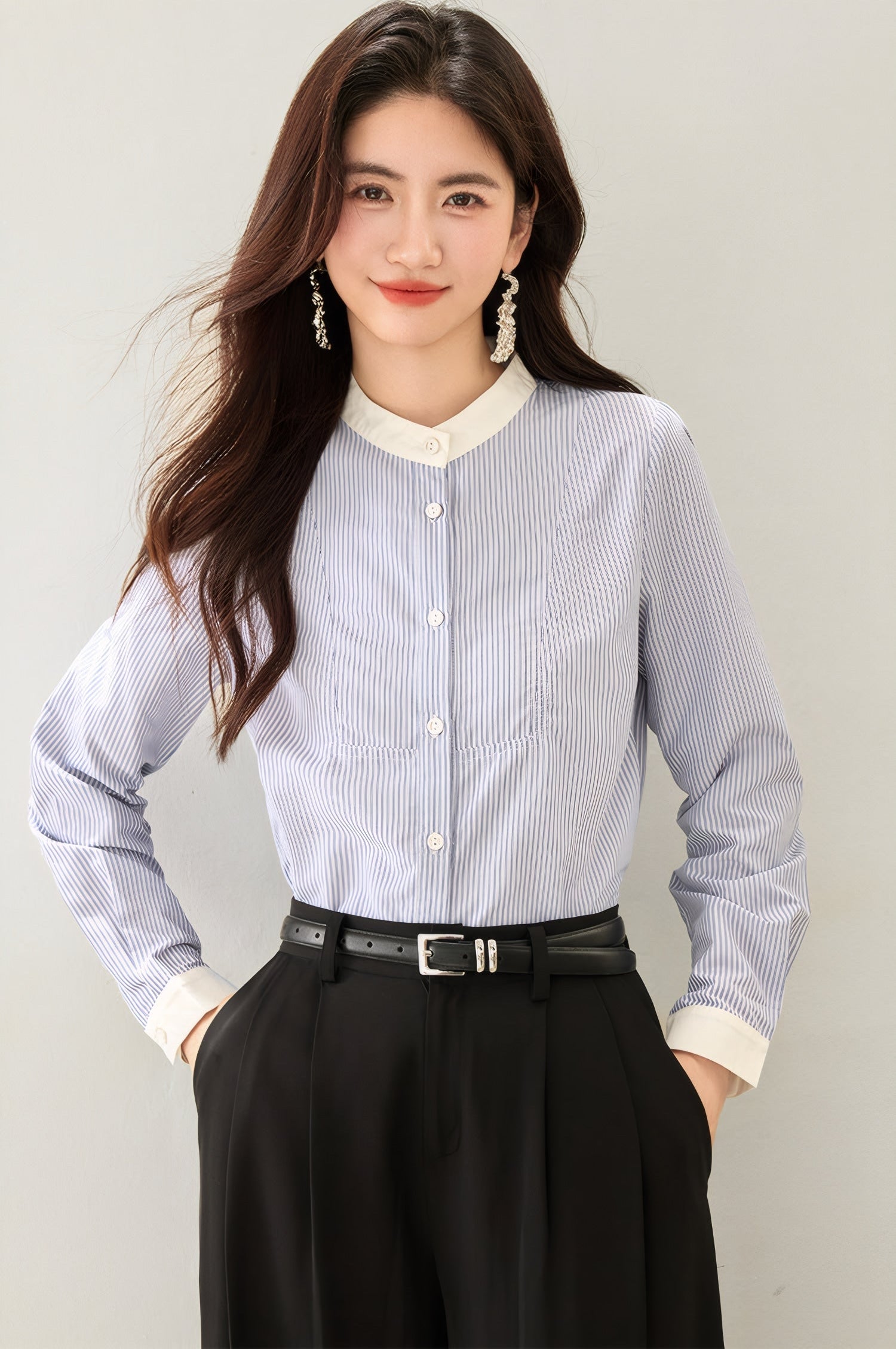 ELNOVÉ Nora Chemise Col Rond