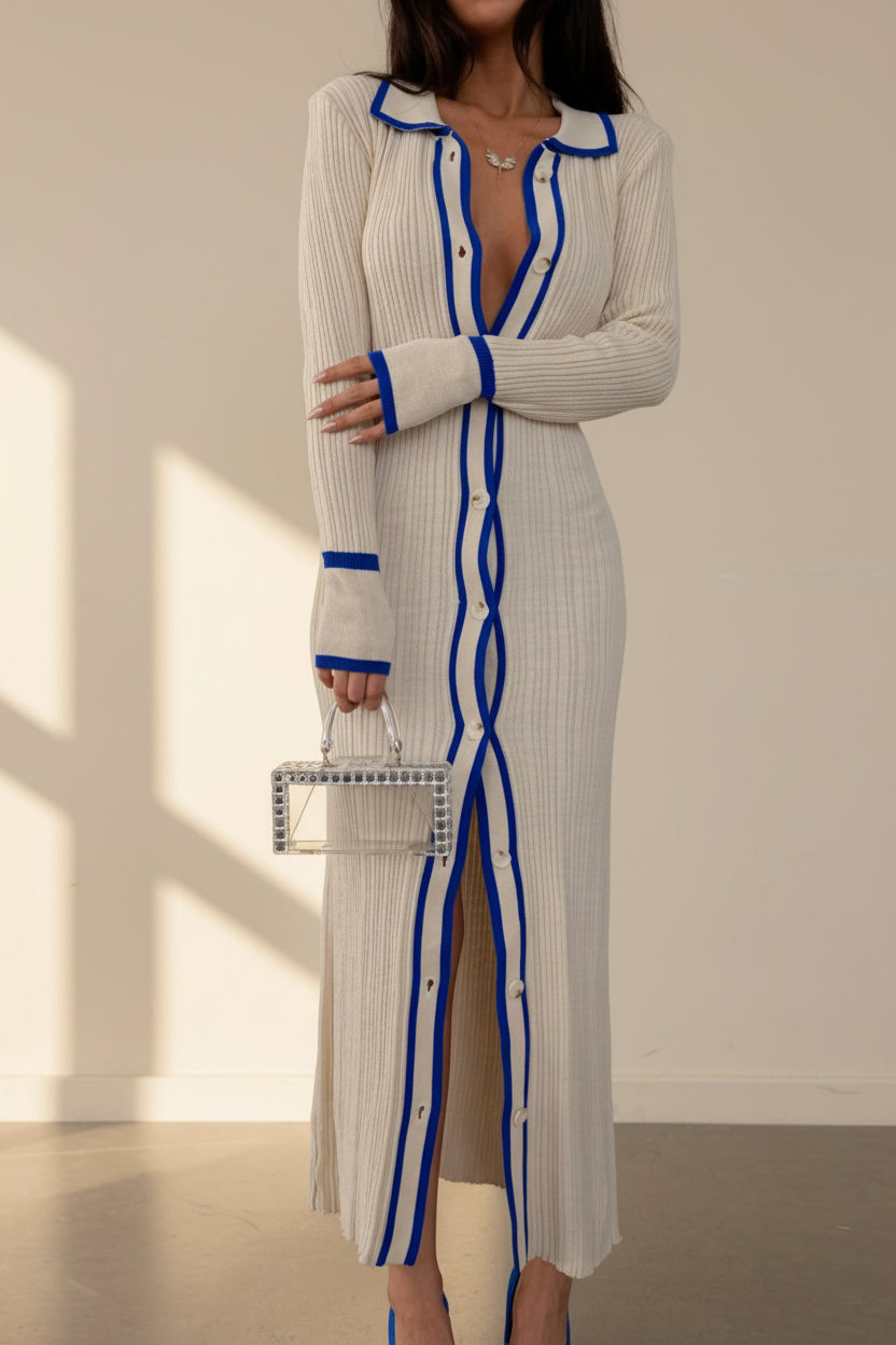 Long Knit Sweater Dress — Side View