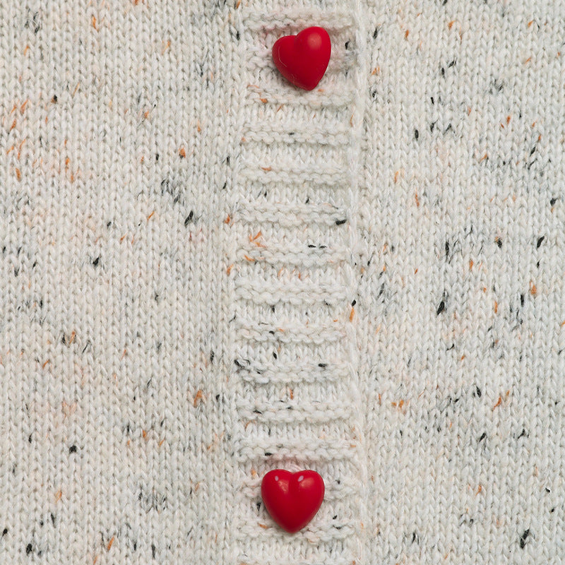 color-block knit cardigan