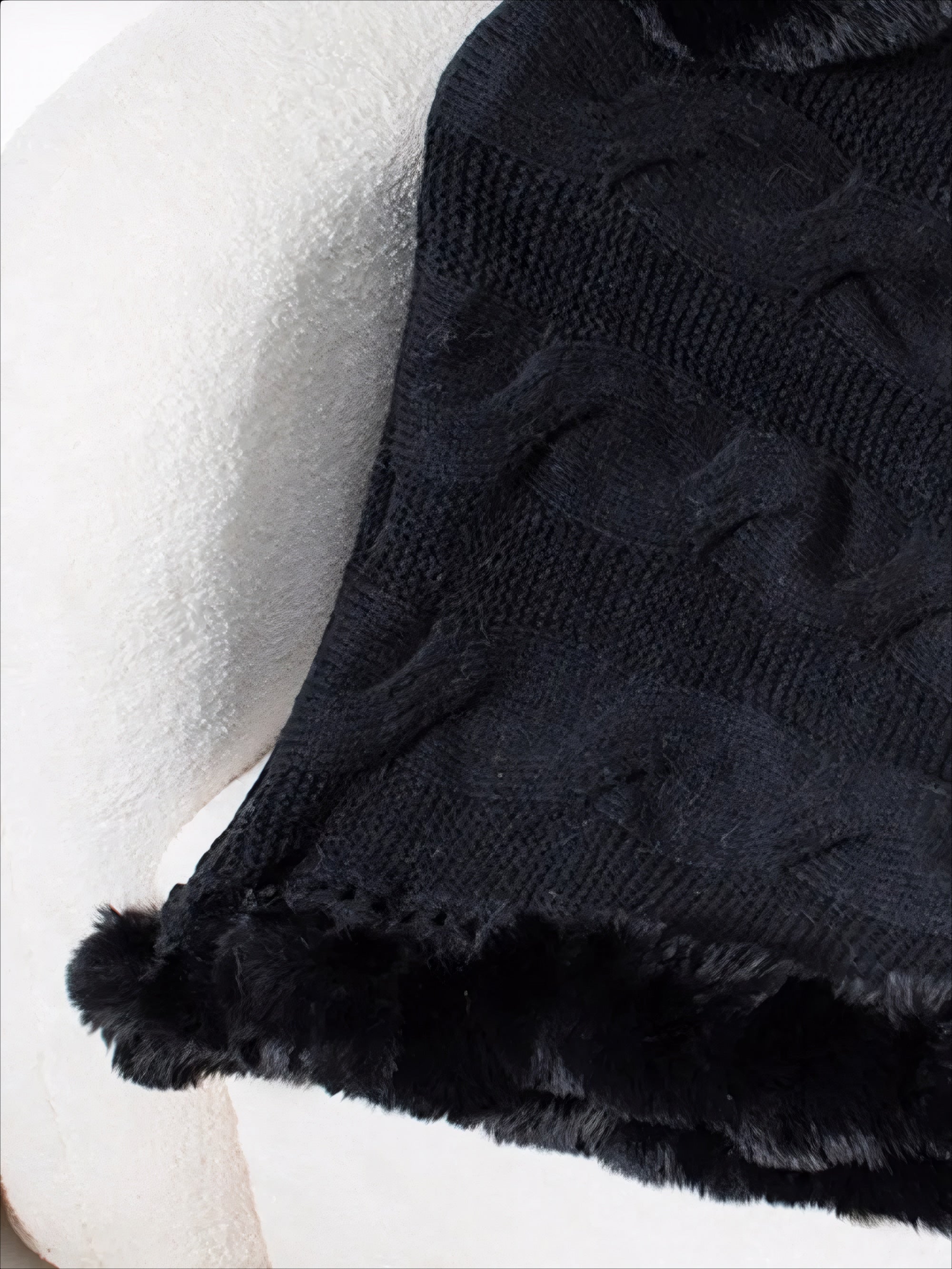 ELNOVÉ Renée Cable-Knit Poncho
