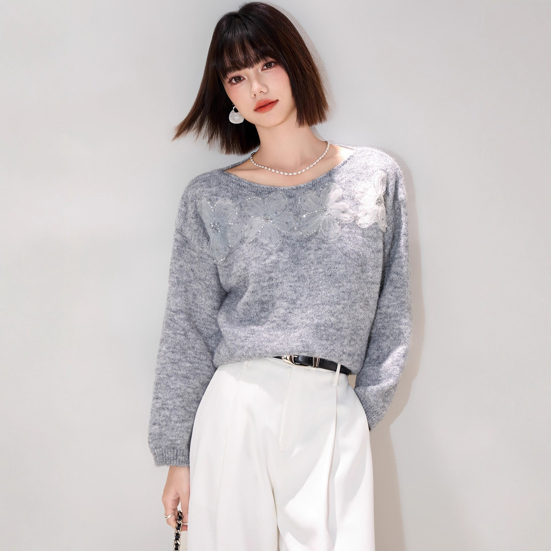 ELNOVÉ Léa Blumenmuster Pullover