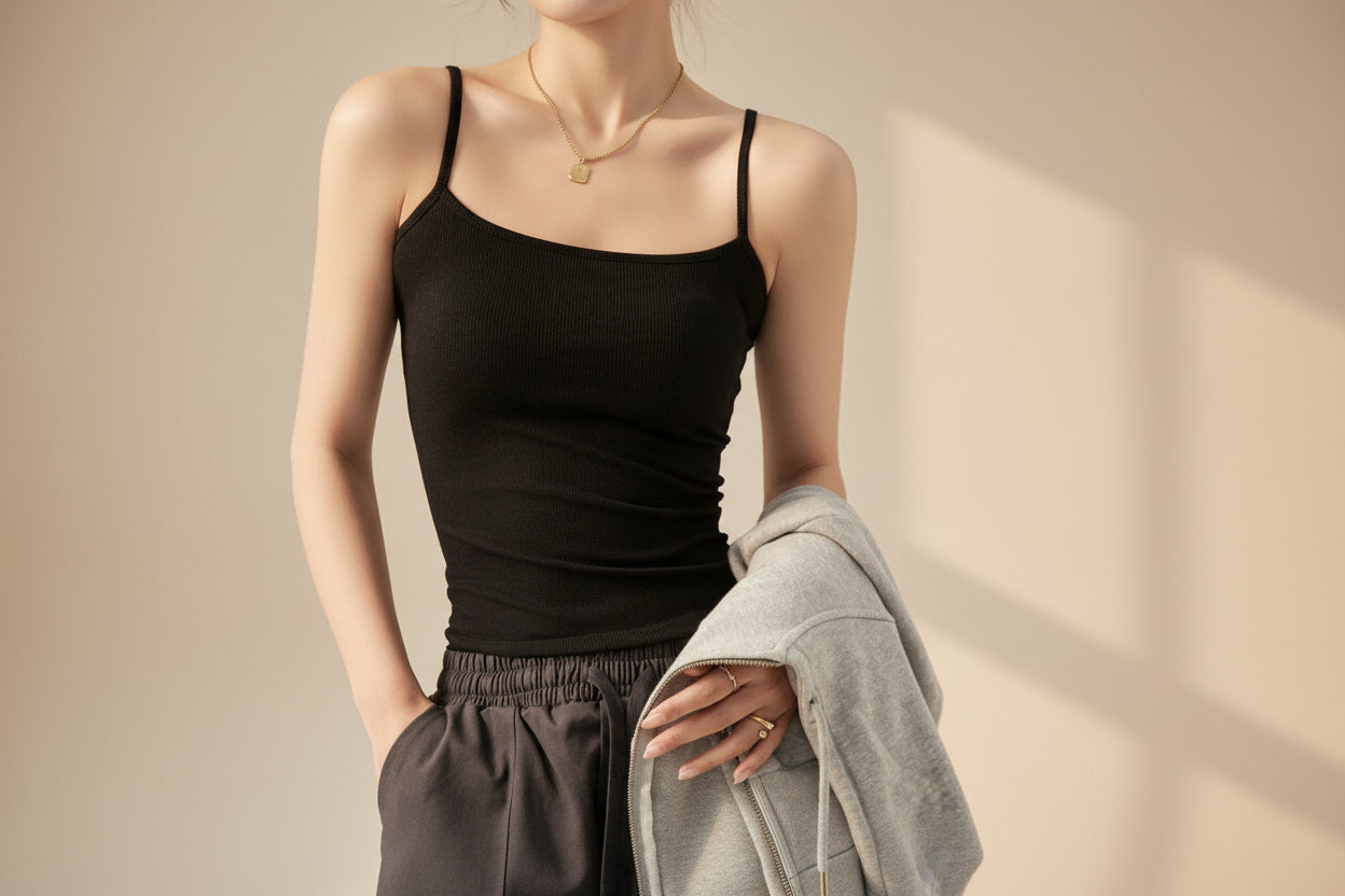 ELNOVÉ Ribbed Knit Layering Camisole