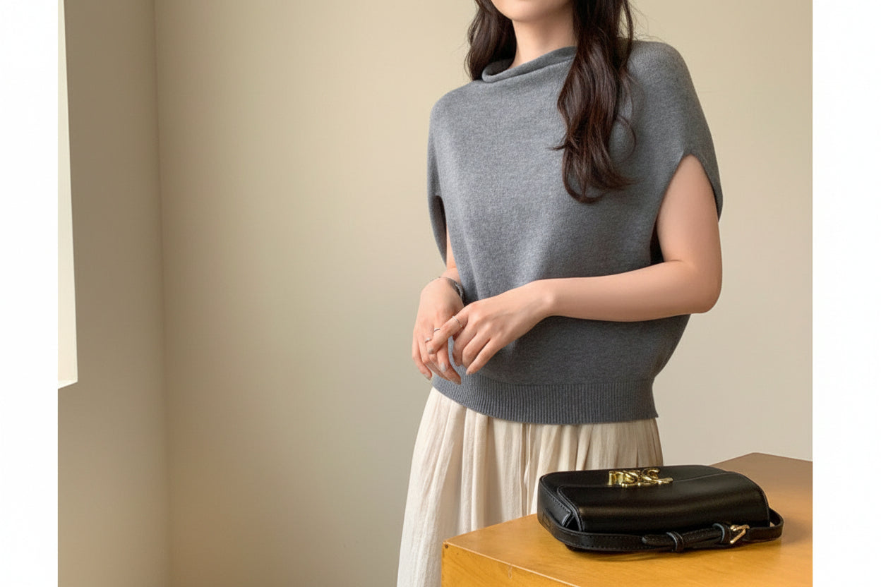 ELNOVÉ Batwing Shawl Knit Cape